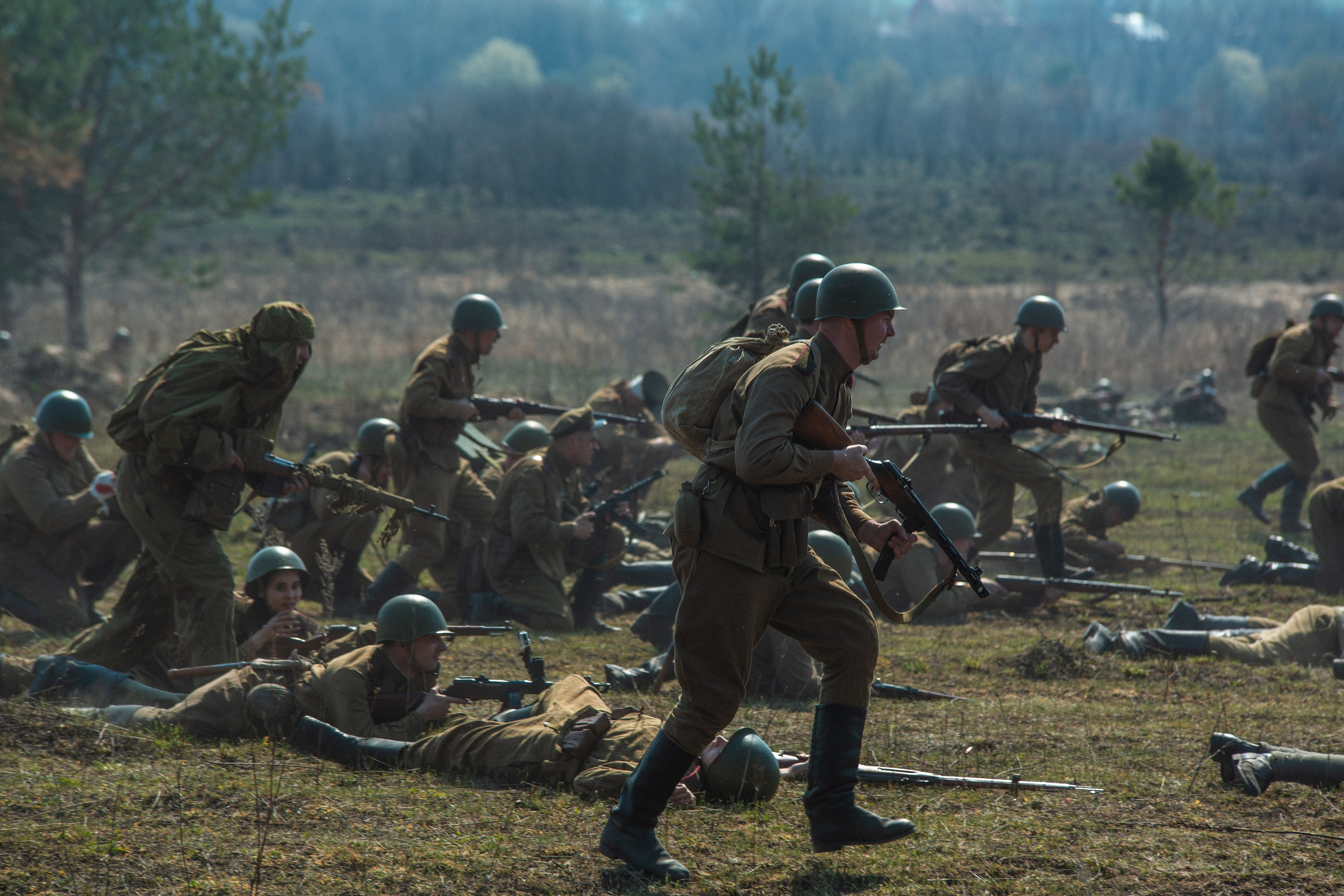 РЕКОНСТРУКЦИЯ БОЯ — ВОВ — БИТВА ЗА ГОРОД. Профессиональный фотограф в Мценске и Орловской области