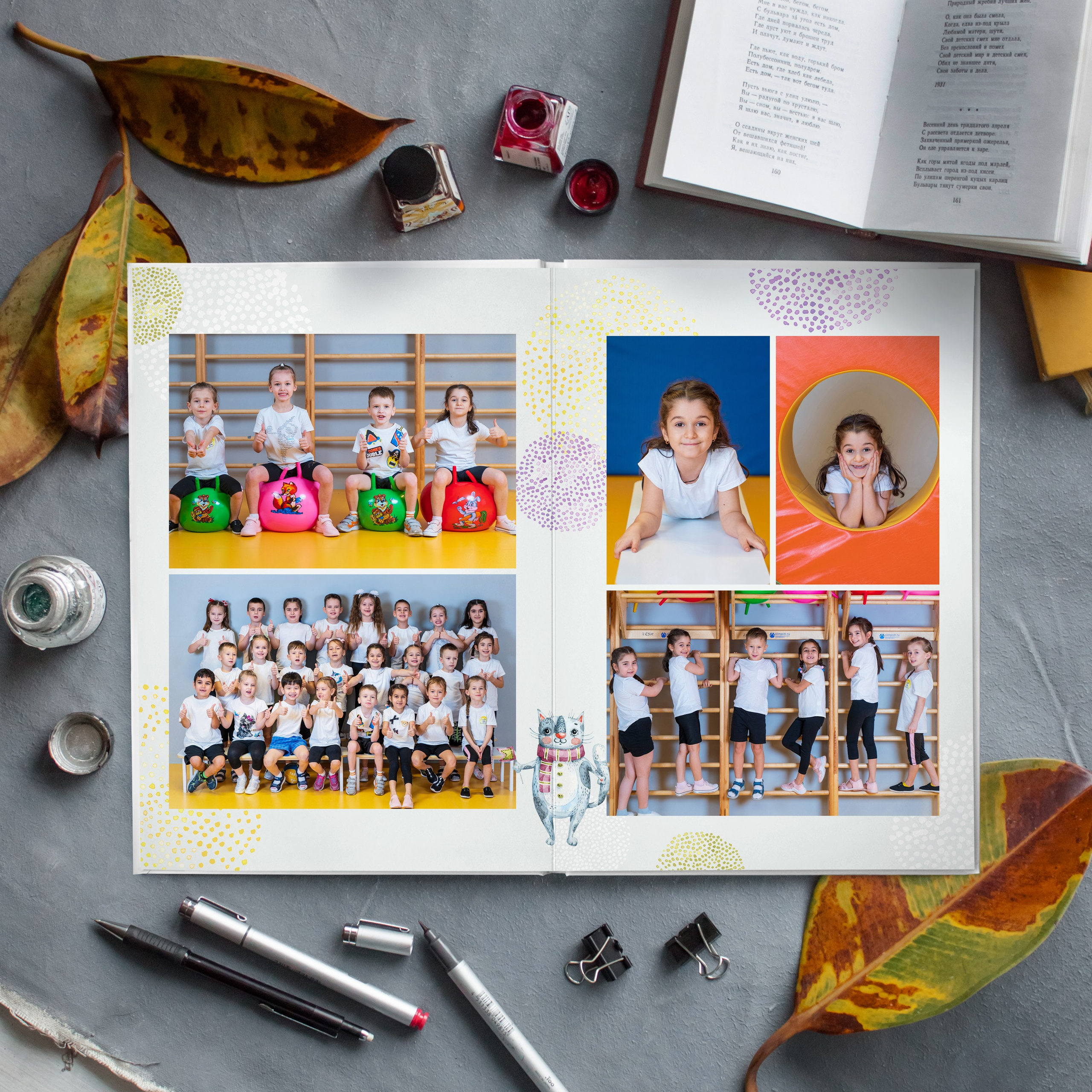 АЛЬБОМ «ТОЛСТЫЕ КОТИКИ». Выпускные альбомы для сада и школы в Москве