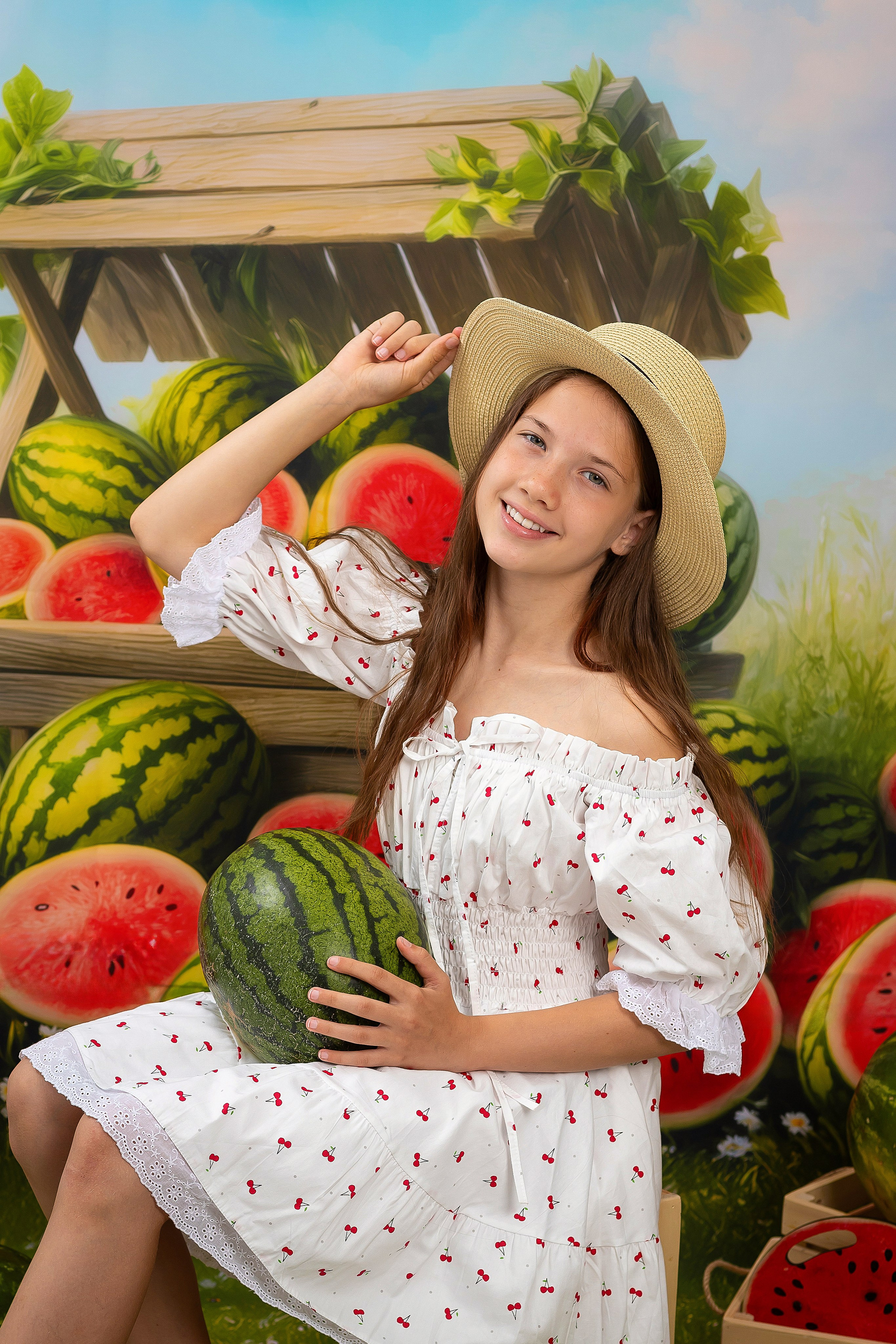 Фотосессия с арбузами. Выпускные альбомы. Фотостудия «Олеся»