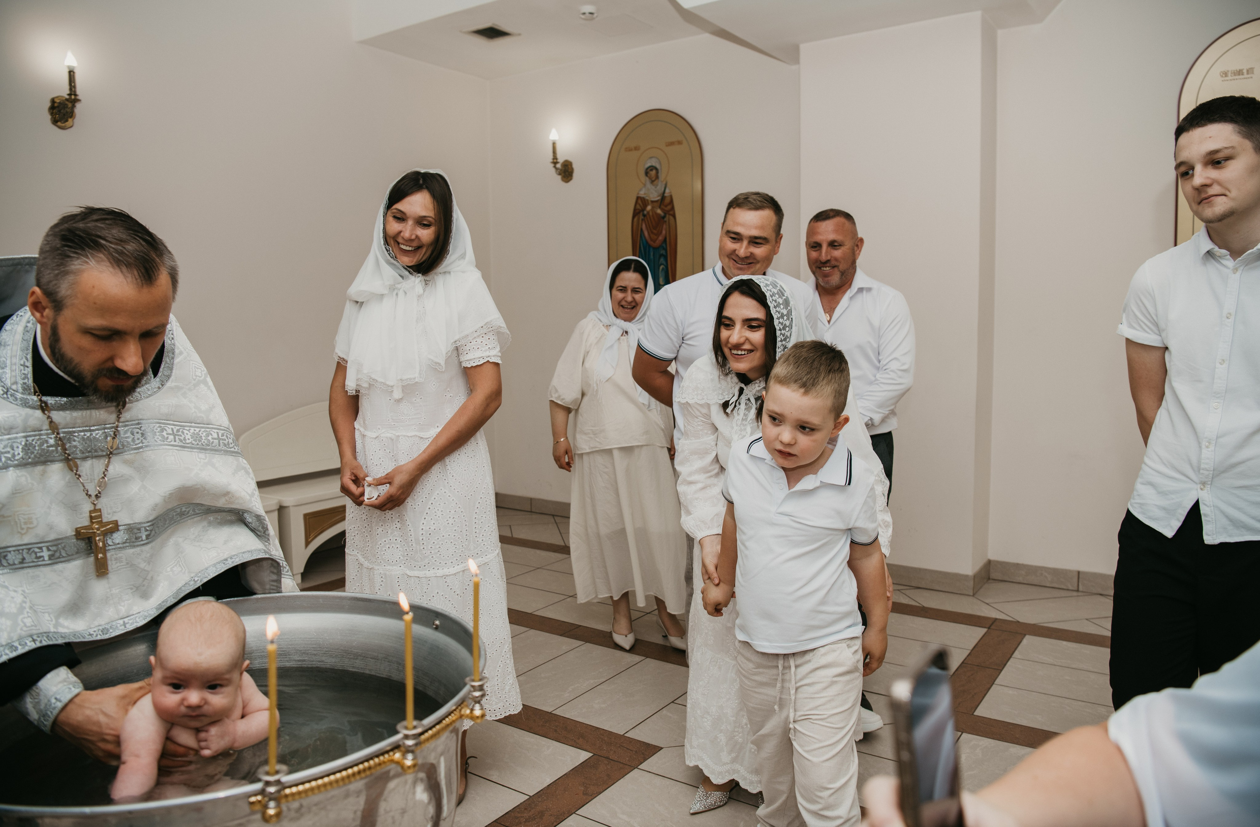 Крещение Евгения. Фотограф на выписку из роддома в Москве и МО
