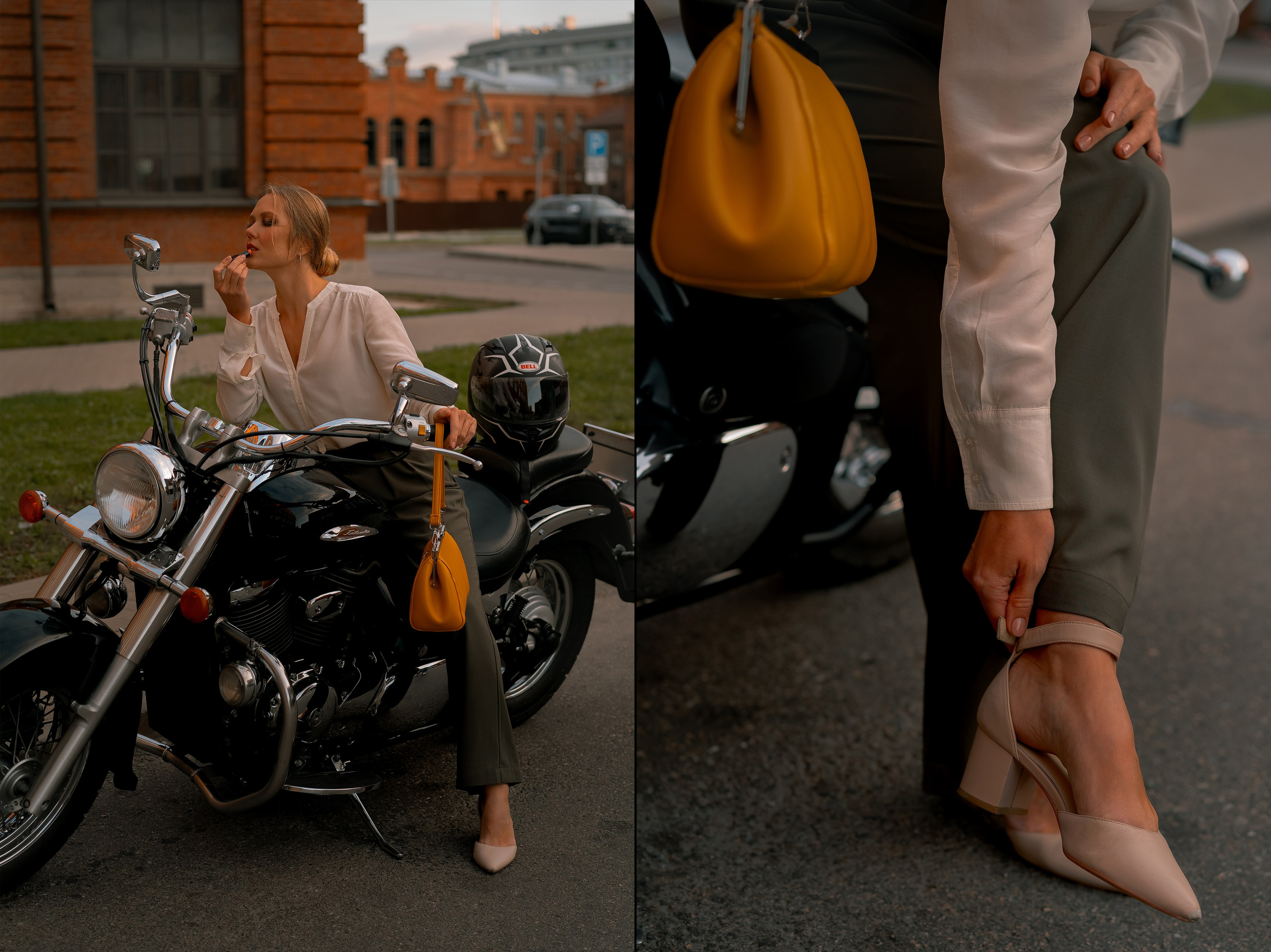 Уличная фотосессия с мотоциклом. Юля Дэй • Фотограф, Санкт-Петербург
