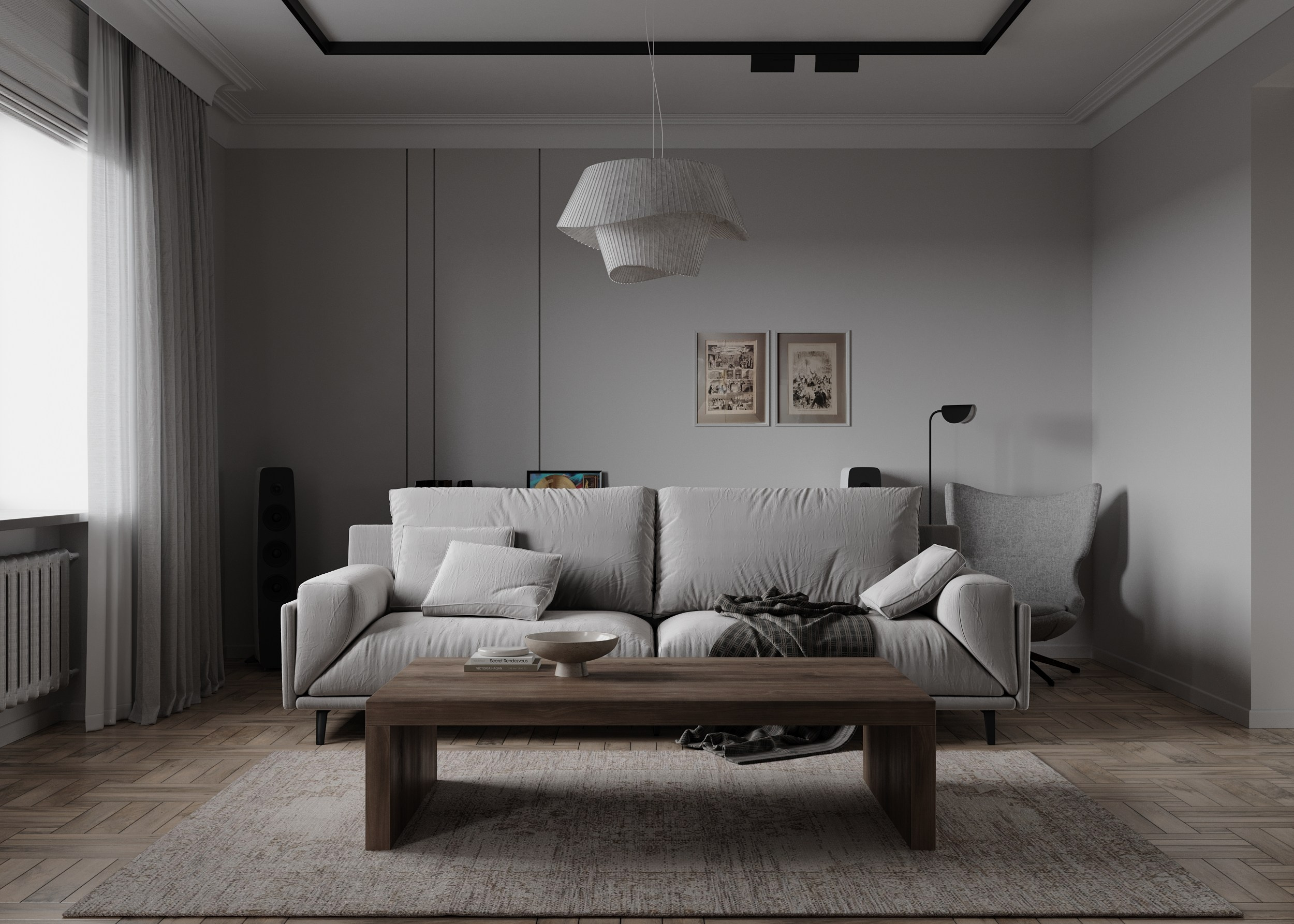 Квартира / 2023. 3D-сцены интерьеров в 3ds Мах: сборка по ТЗ для визуализаторов