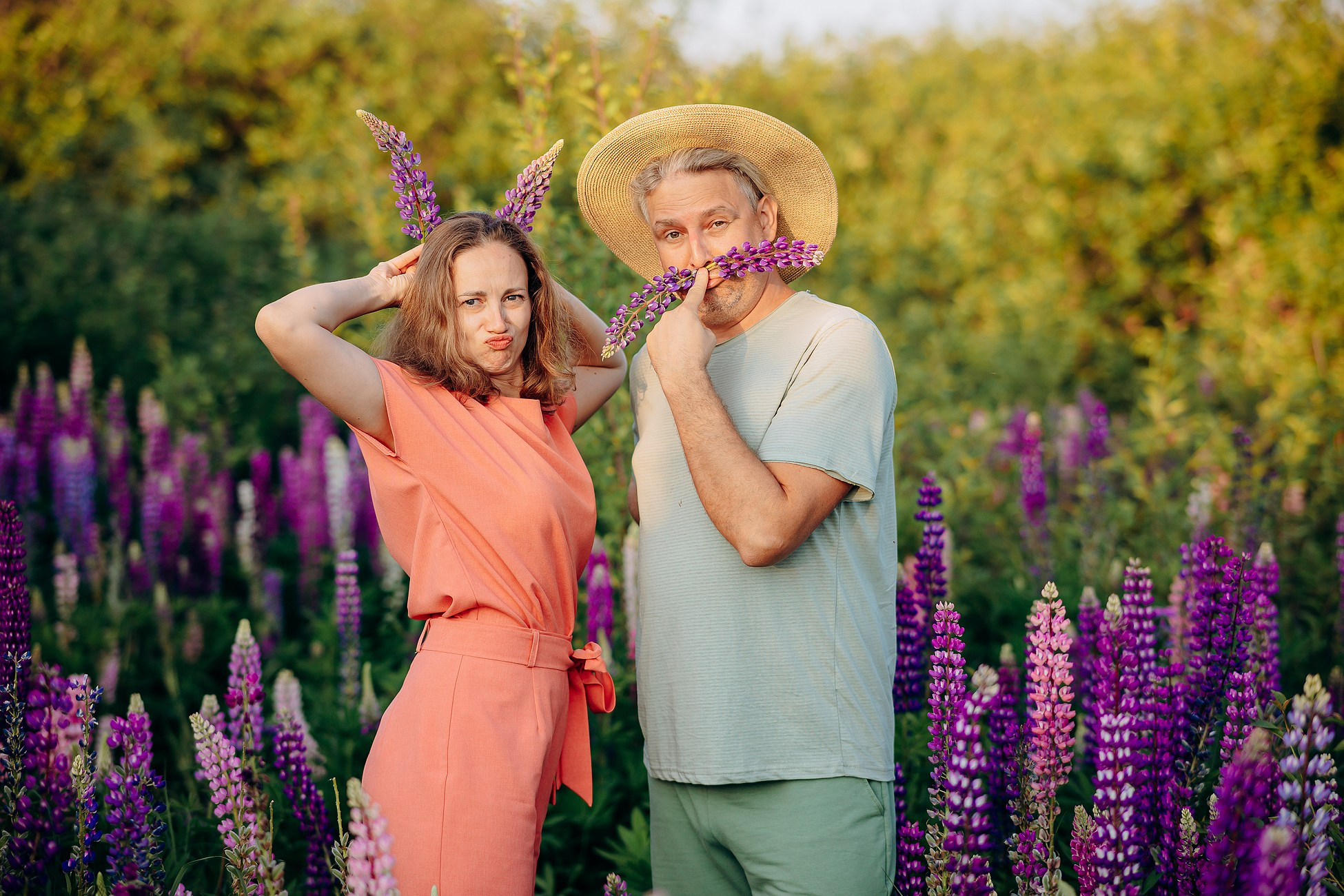 Прогулка в люпиновом поле. Семейный фотограф в Пензе Мария Левина