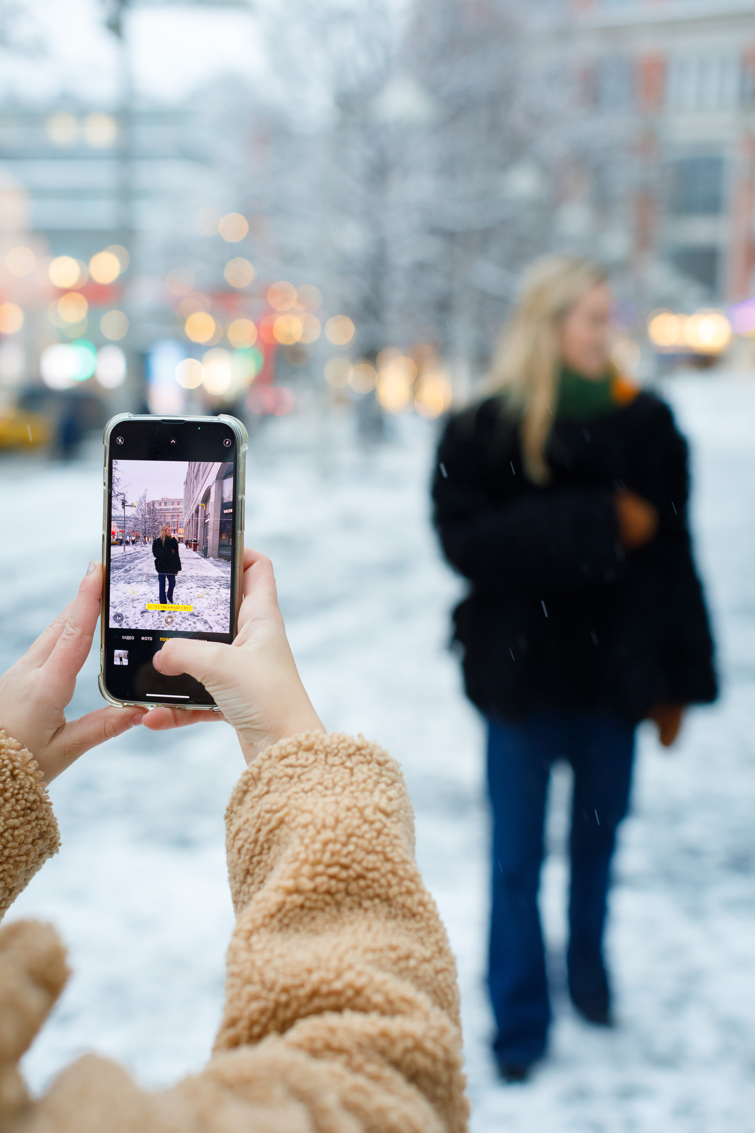Новогодняя семейная уличная съёмка. Портретный и семейный фотограф Юлия Герман