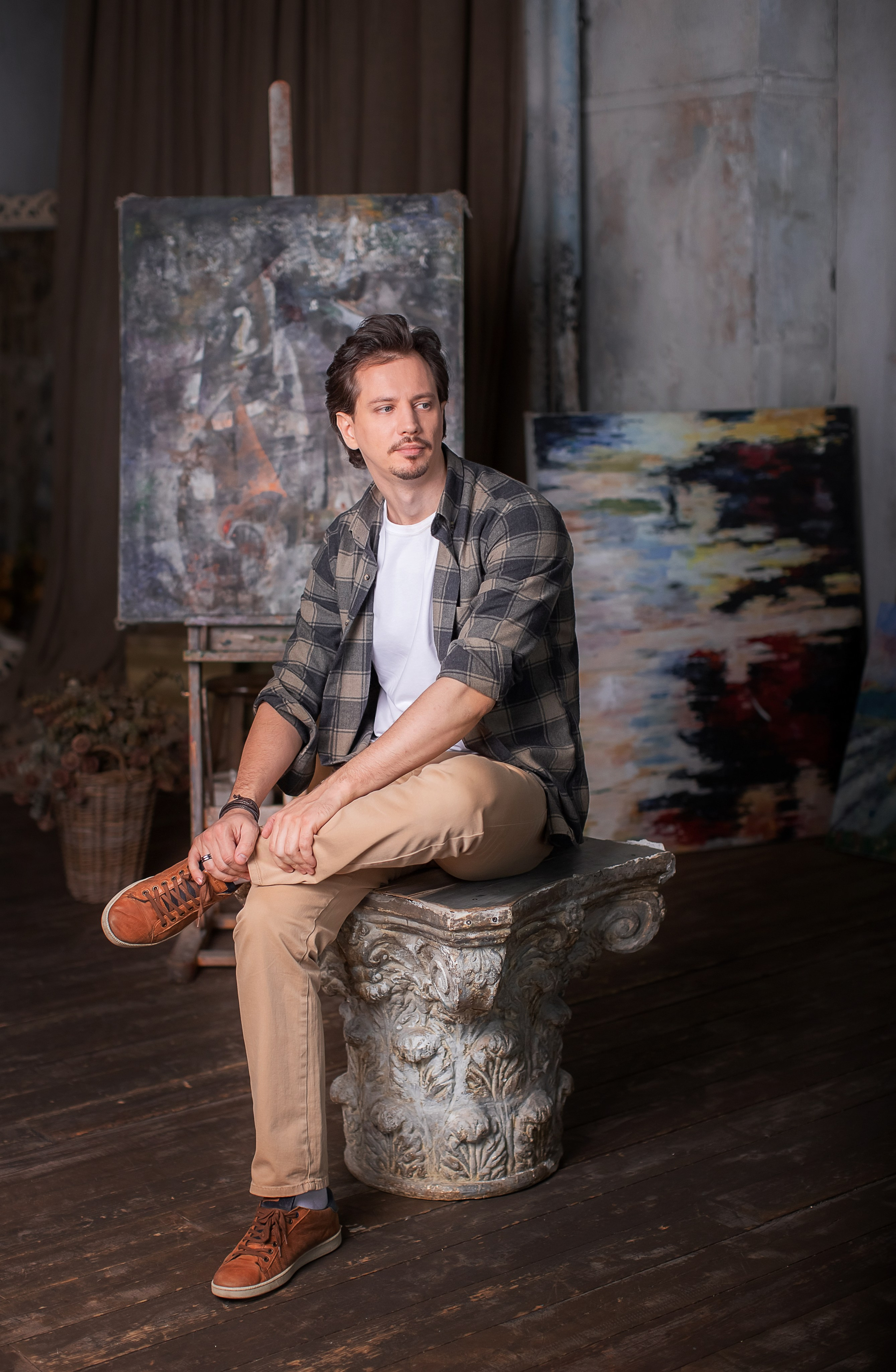 Мужская Фотосессия в студии. צלם ואמן ילדים ומשפחה