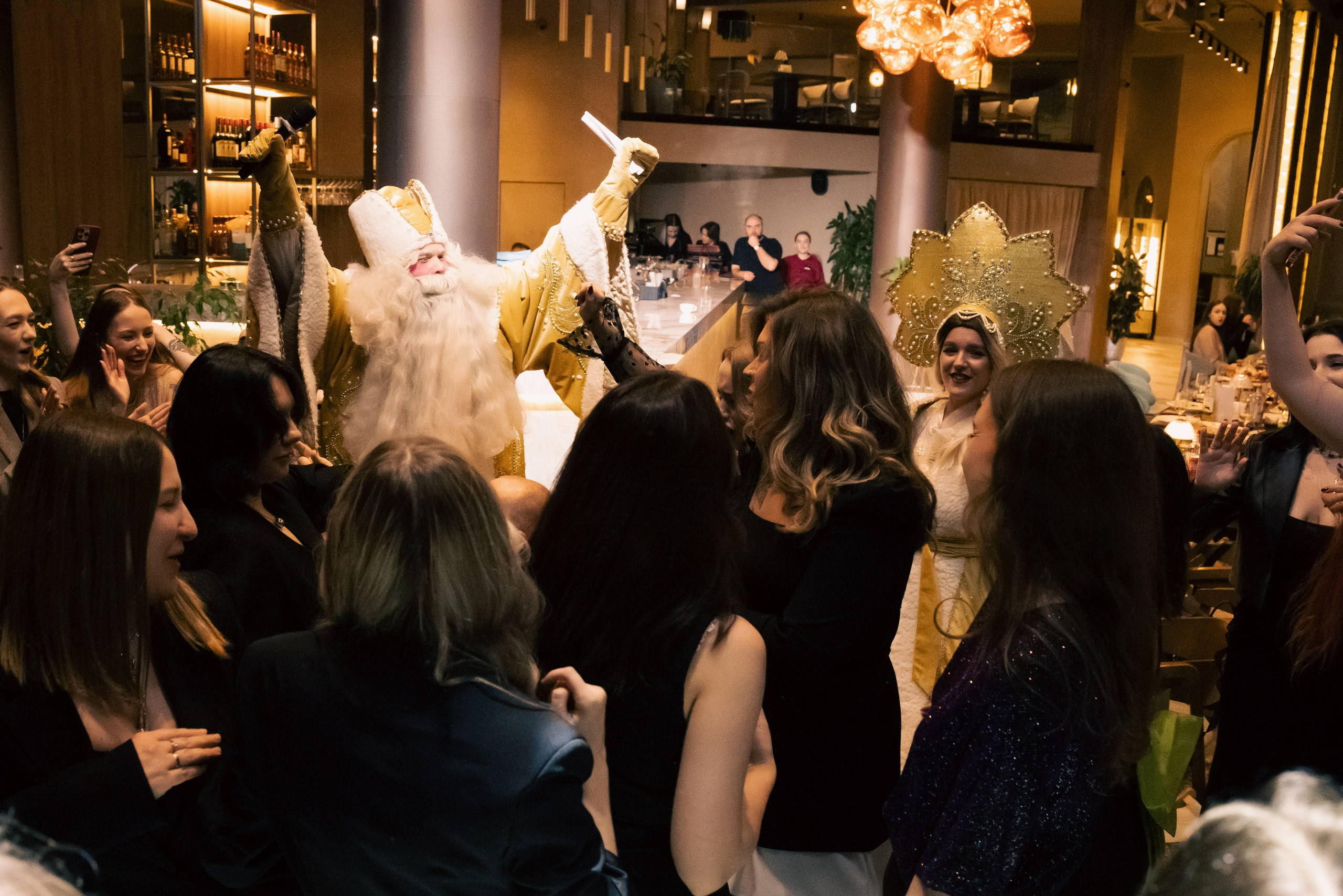 Новогодний корпоратив Альфа-Банк, ресторан Журавли