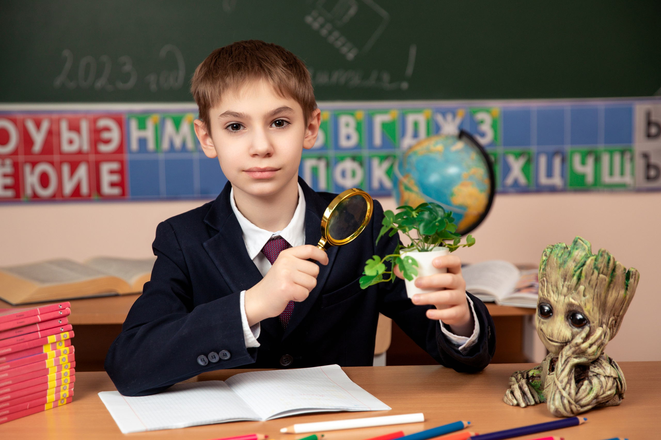 Фотосессия в школе для четвертого класса. Выпускные альбомы Евгении Виноградовой г. Липецк