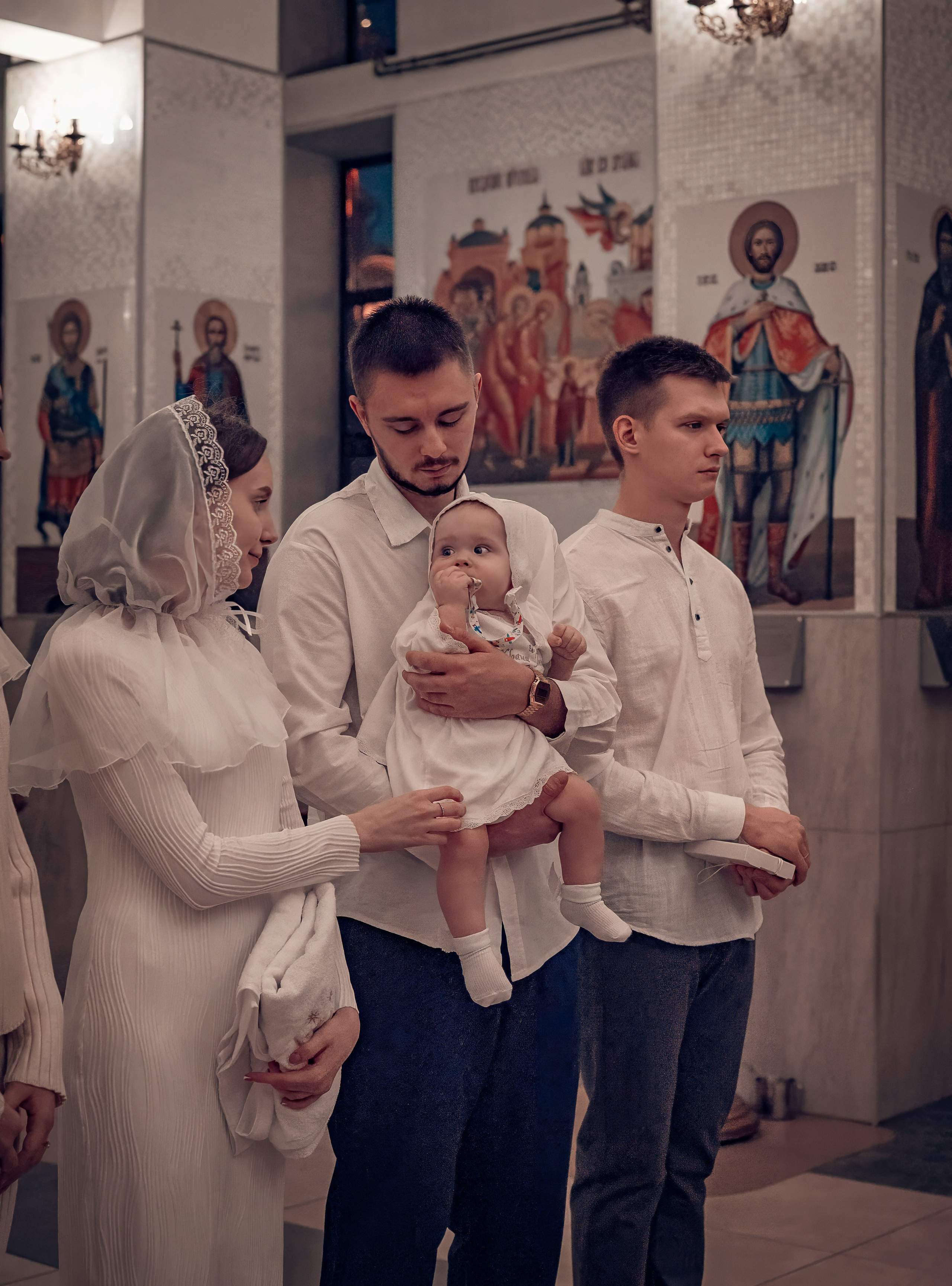 Крещение Максима в храме Феодора Тирона. Фотографы крещения/венчания  Красноярск Татьяна и Вячеслав Переваловы