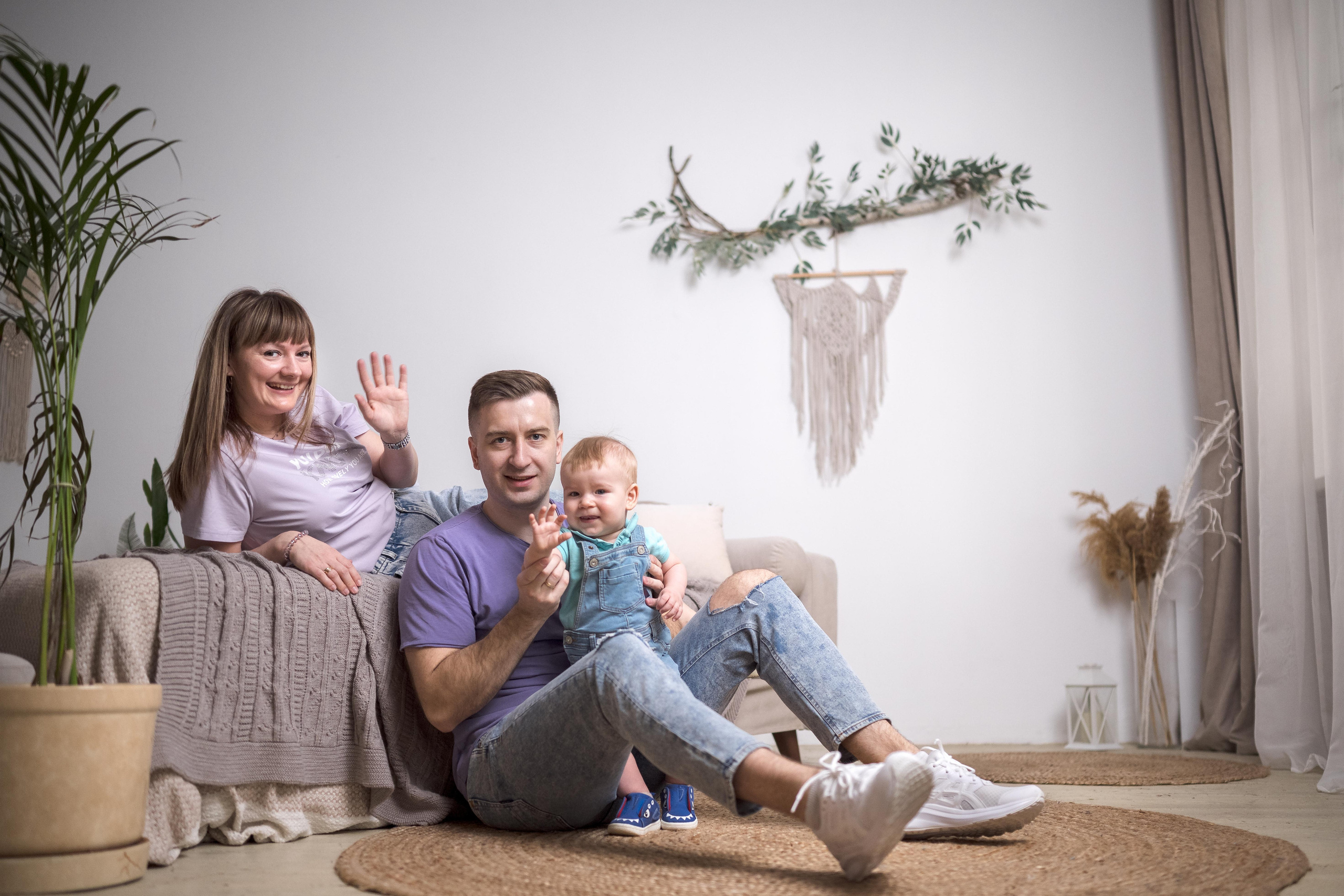 Семейная фотосессия в студии. Фотограф в Белграде Чугреева Елена