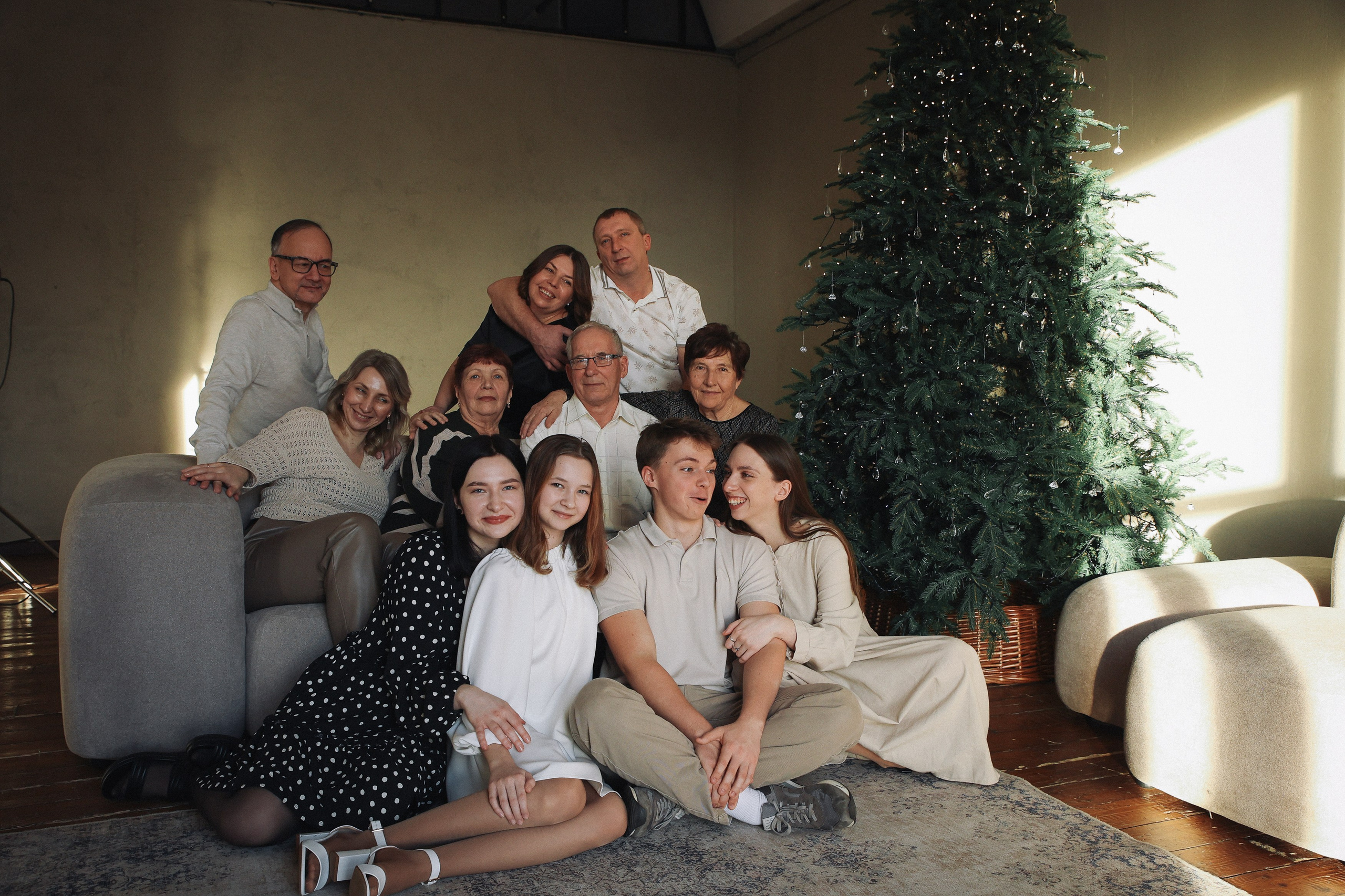 Семейная фотосессия Большая семья Фотосессия с родителями. Фотограф Владимир Москва