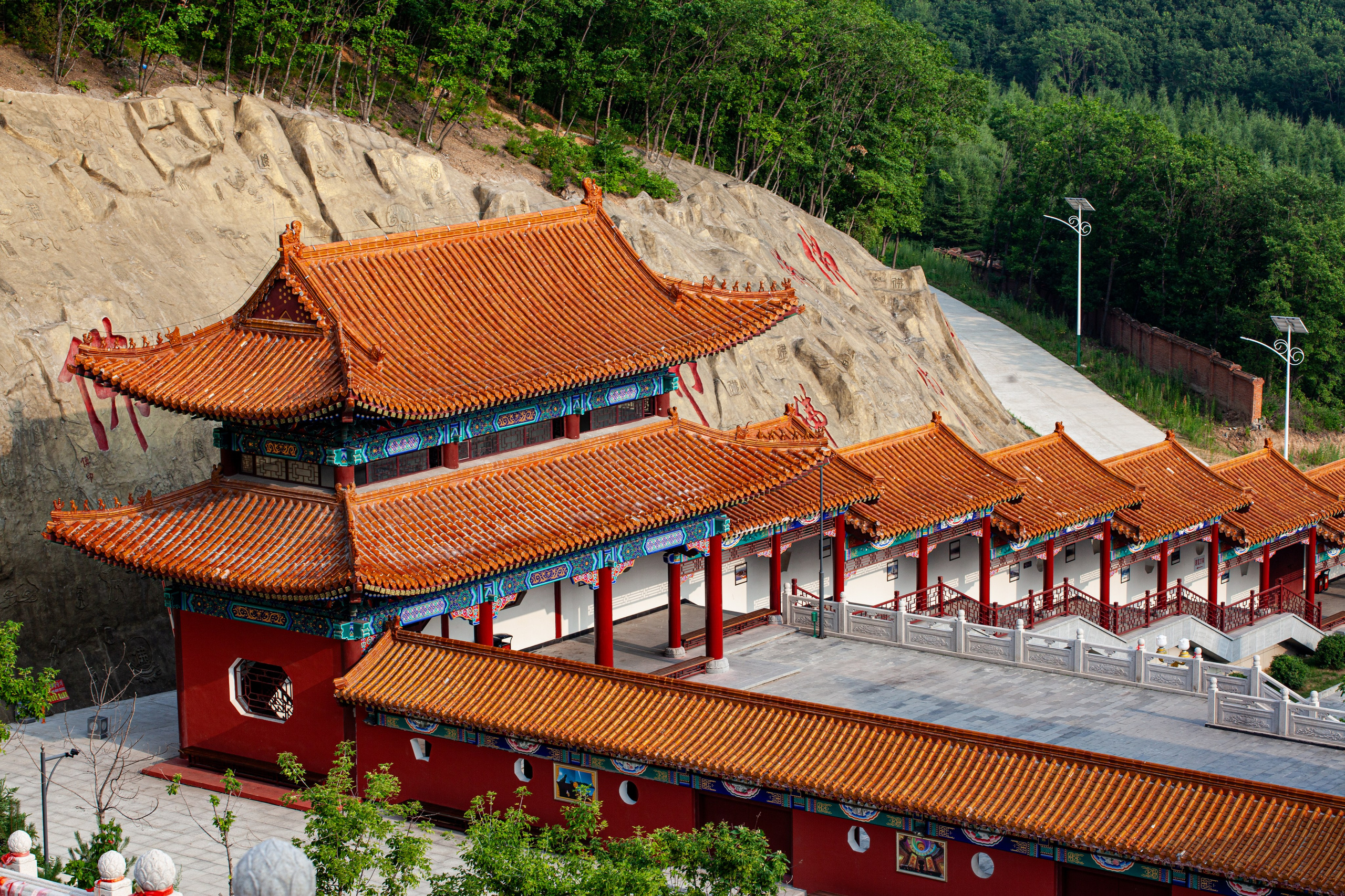 Temple Jing and convent in the Chinese city of Dunhua