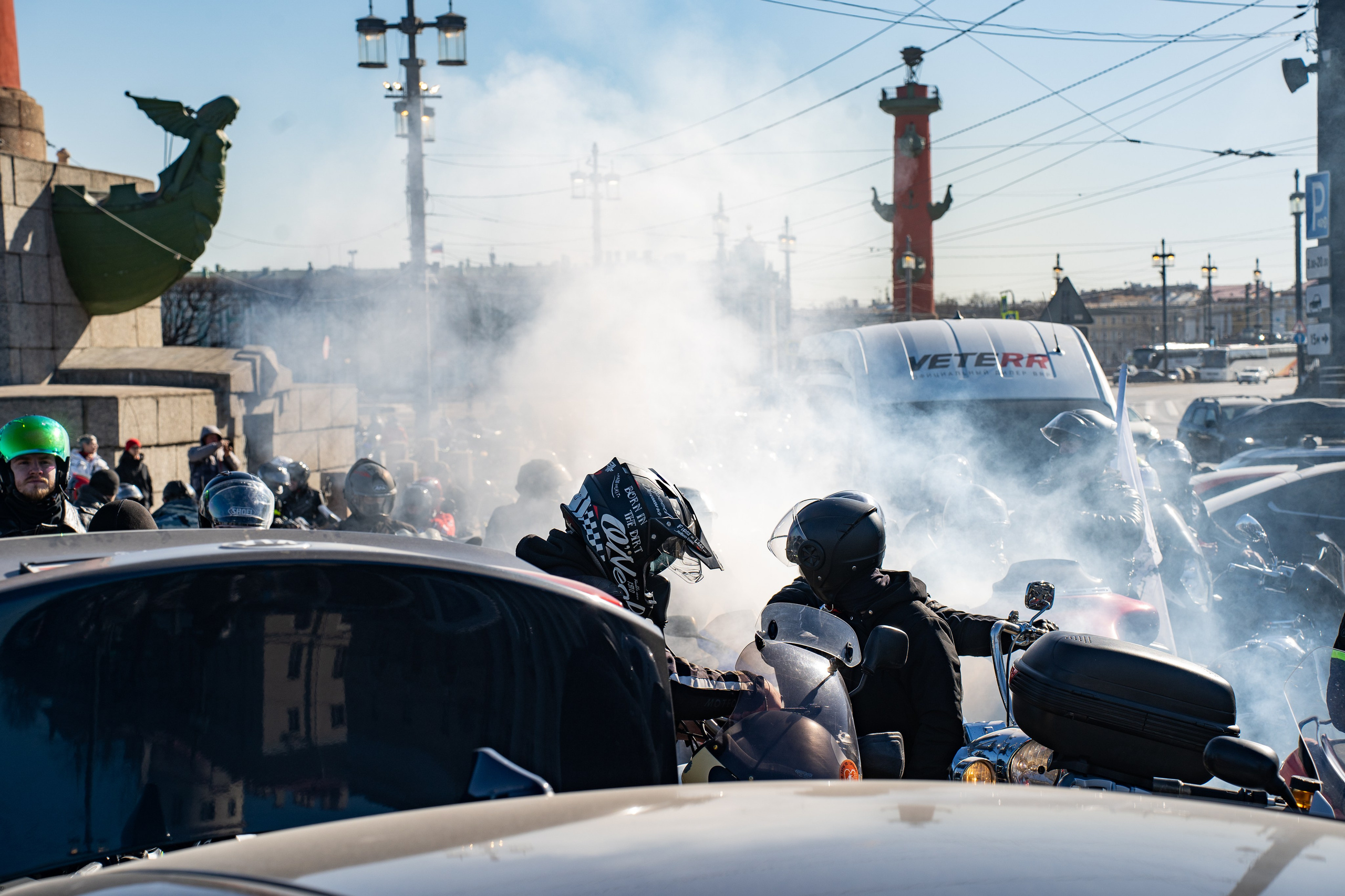 Весенний прохват мотоклуба Normans Riders MC. Концертный и репортажный фотограф в Санкт-Петербурге Слава Пахомов