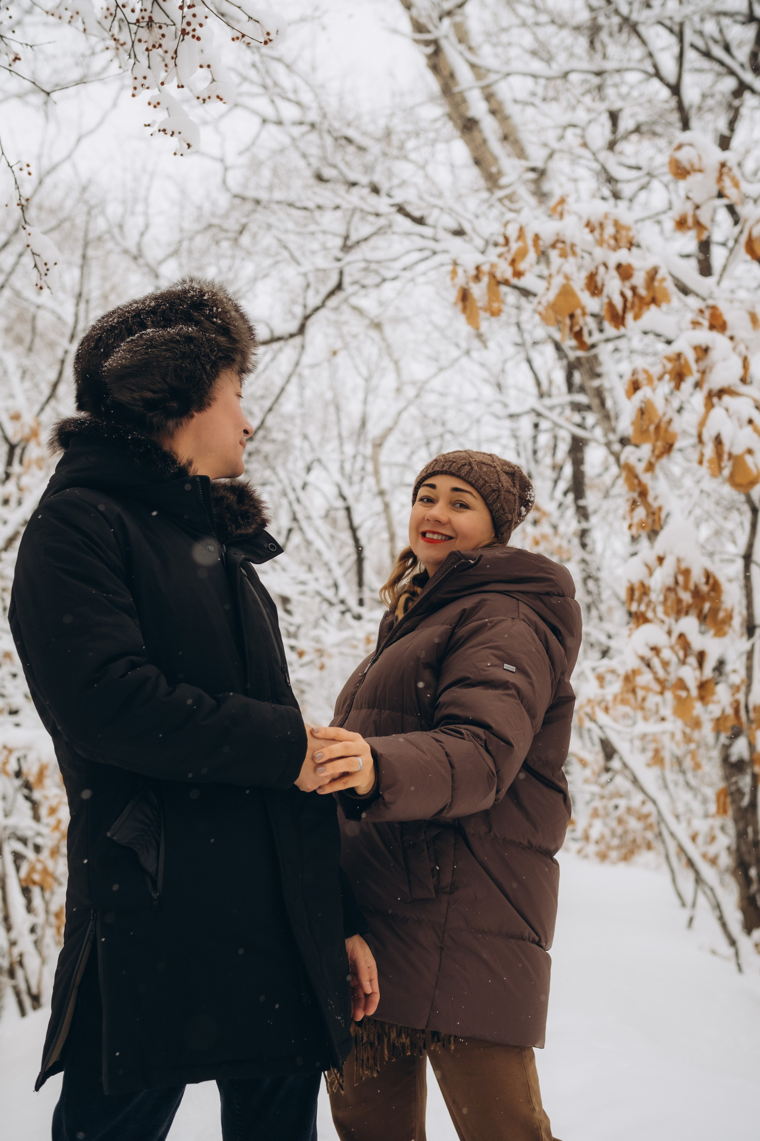 Снегопад. Улица. Семейный и женский фотограф в городе Благовещенск Надежда Буярова