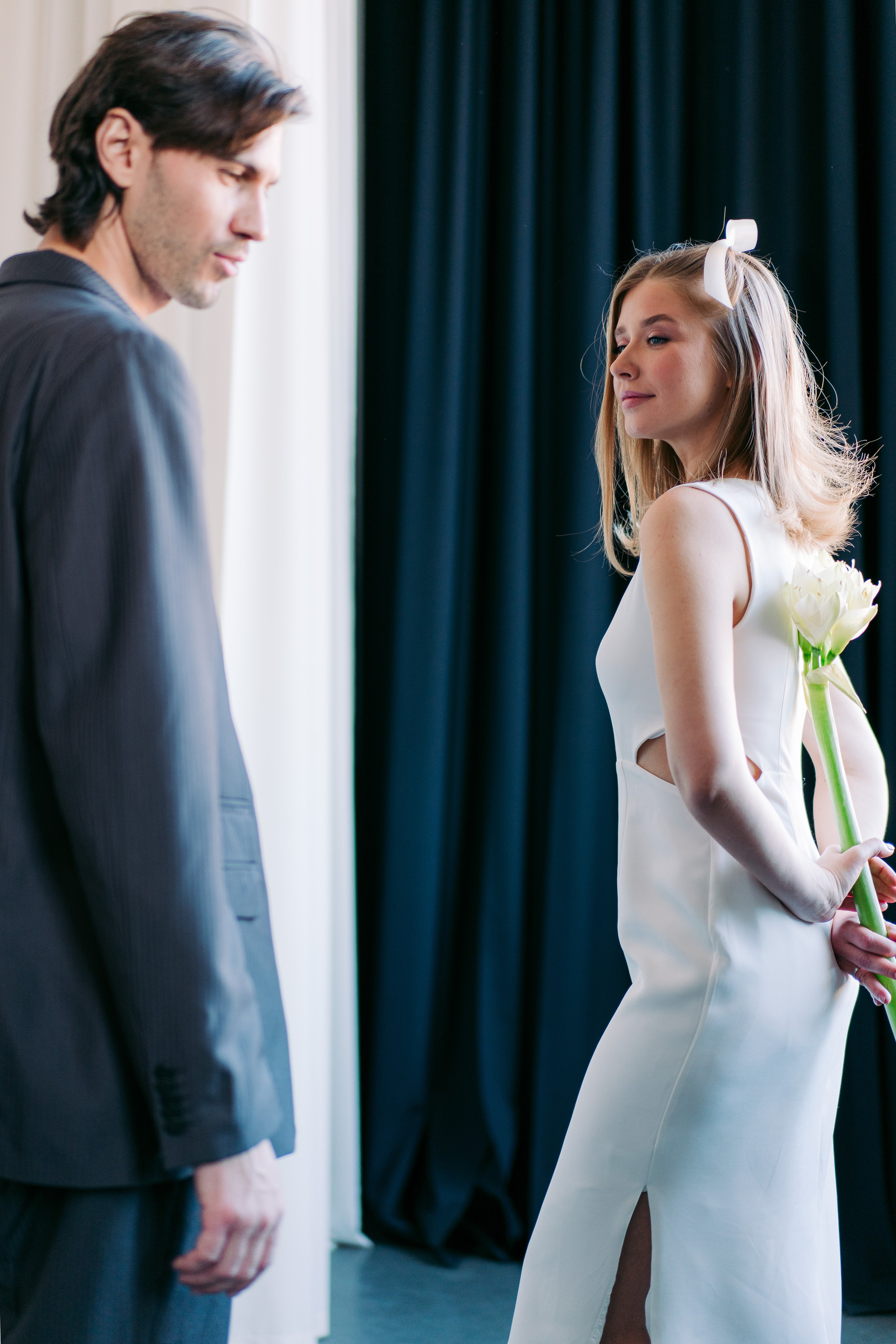 Свадебная фотосессия для двоих в студии, камерная свадьба в Москве