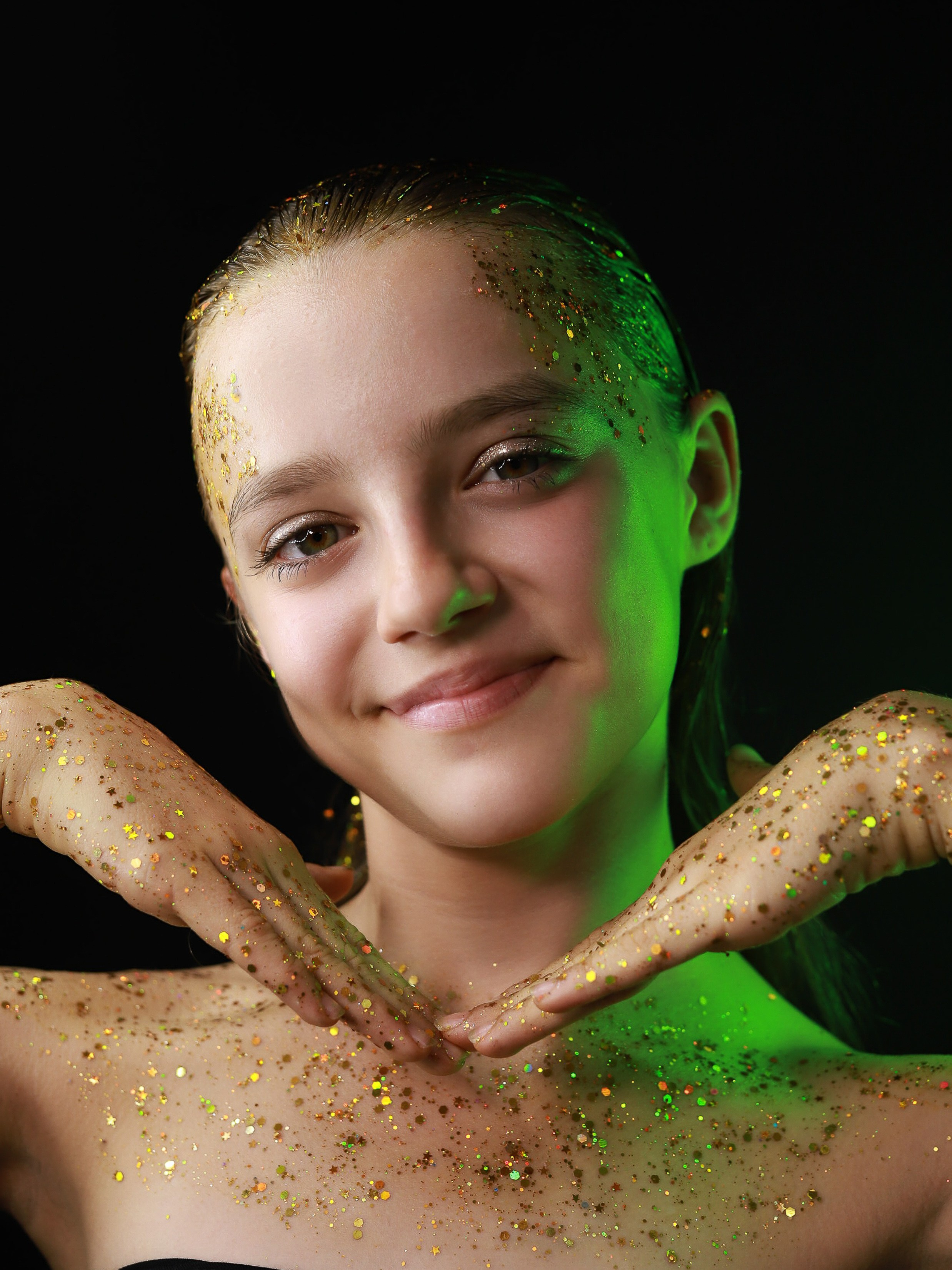 Портреты с глитер. Фотограф Юлия Мальцева