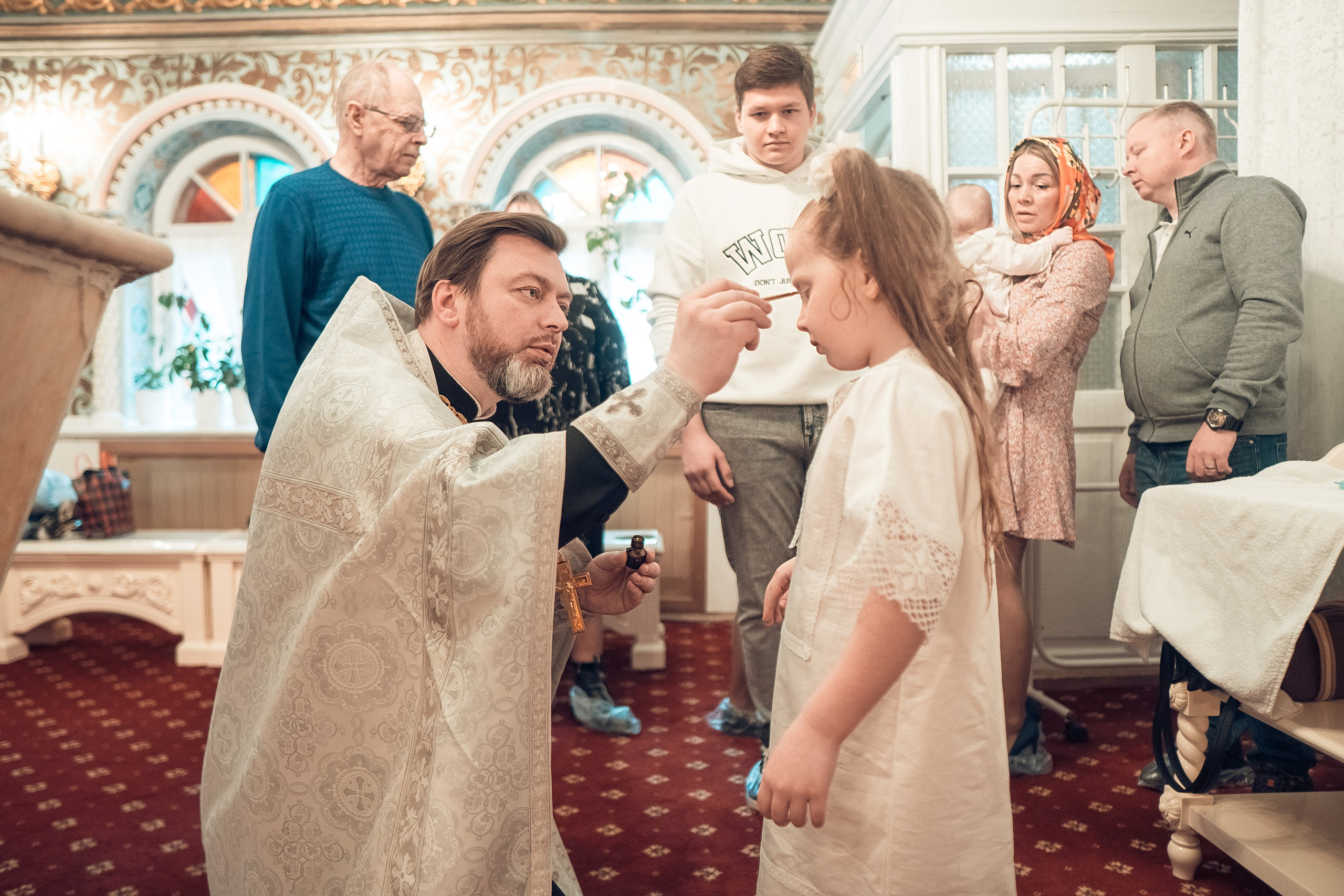 Таинство Крещения Артема, Ангелины и Адрианы