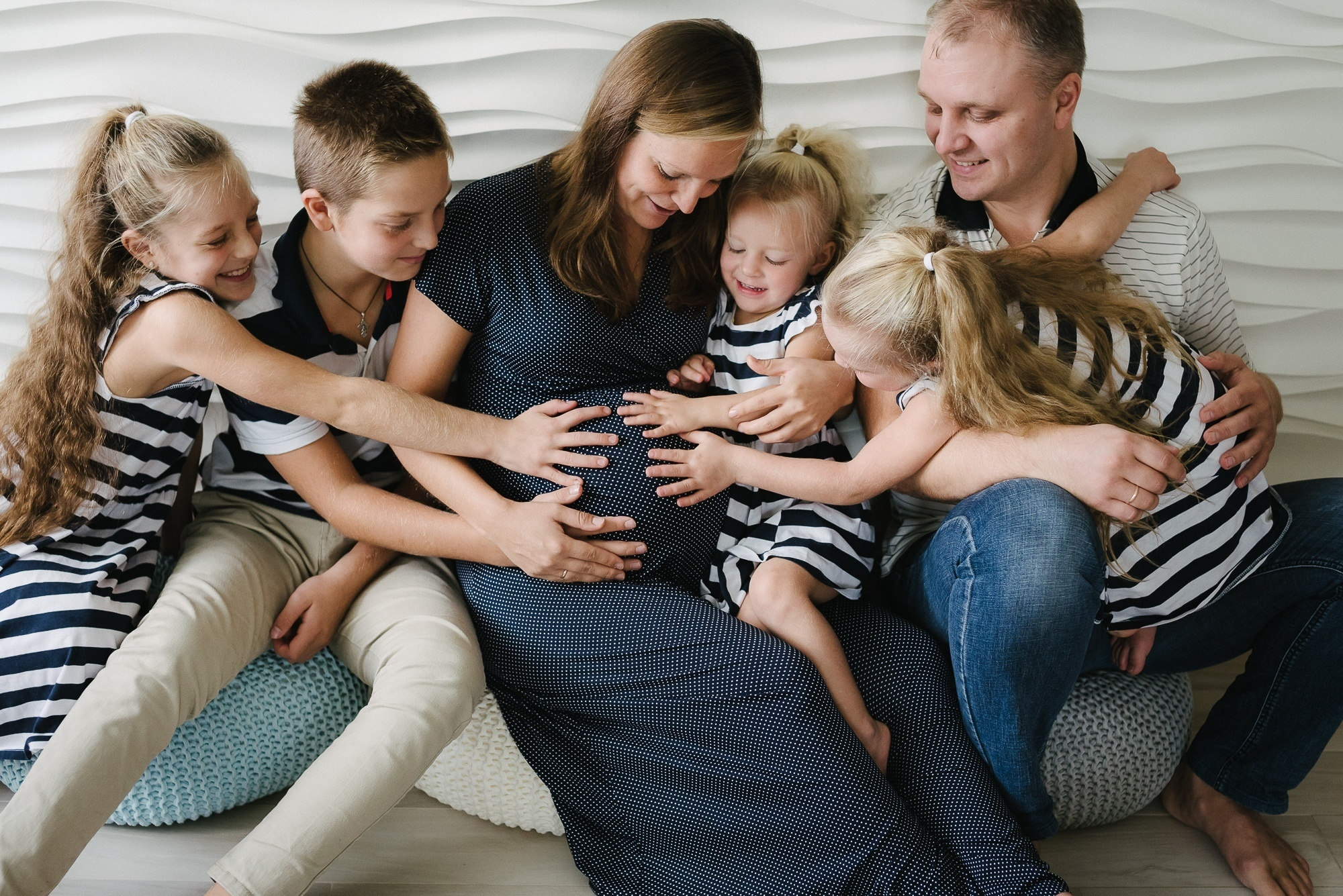 Большая семья в ожидании пятого чуда. Семейный и детский фотограф в Санкт-Петербурге Марина Сергеева