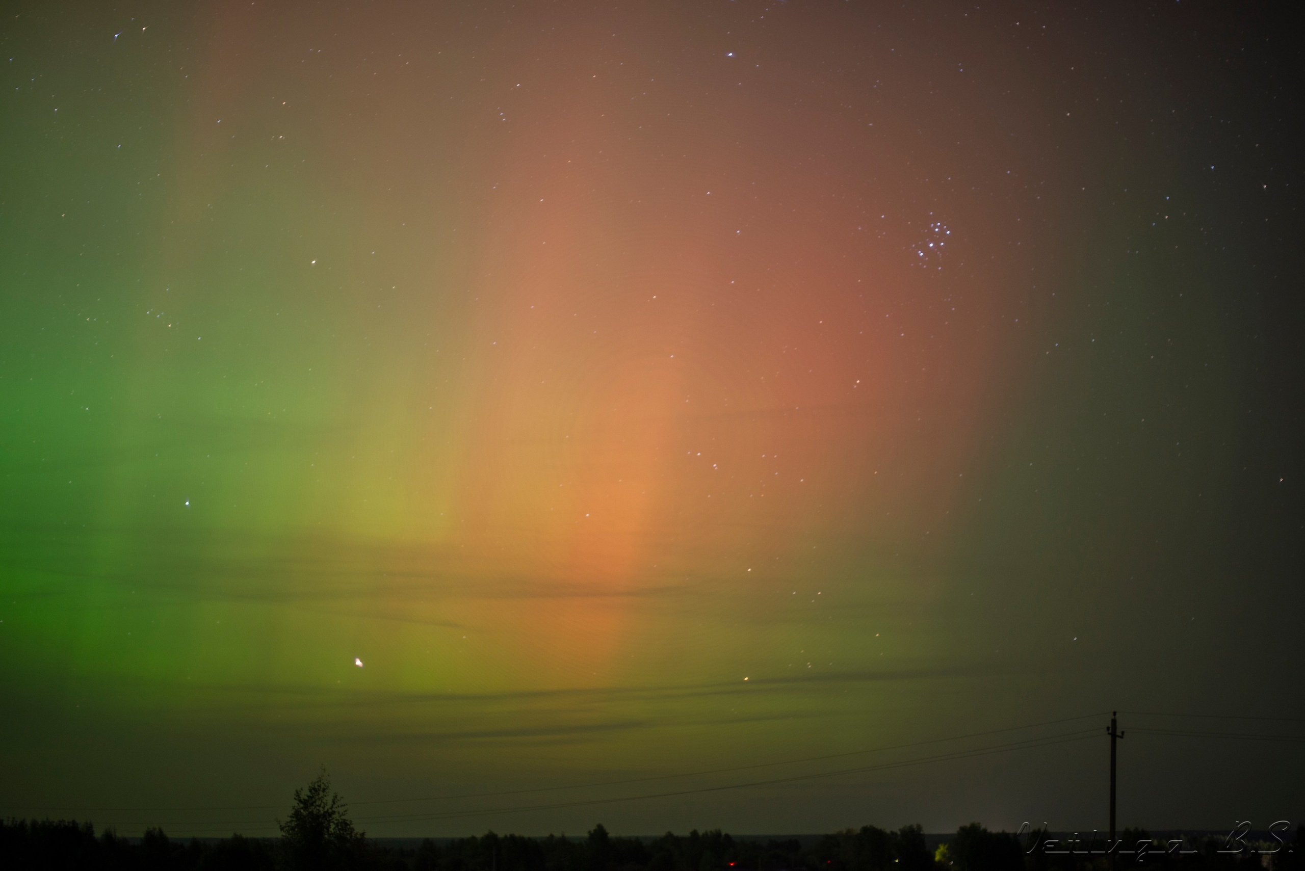 Северное сияние. Фотограф в Ветлуге Сергей Белов (VETLUGA B.S.)