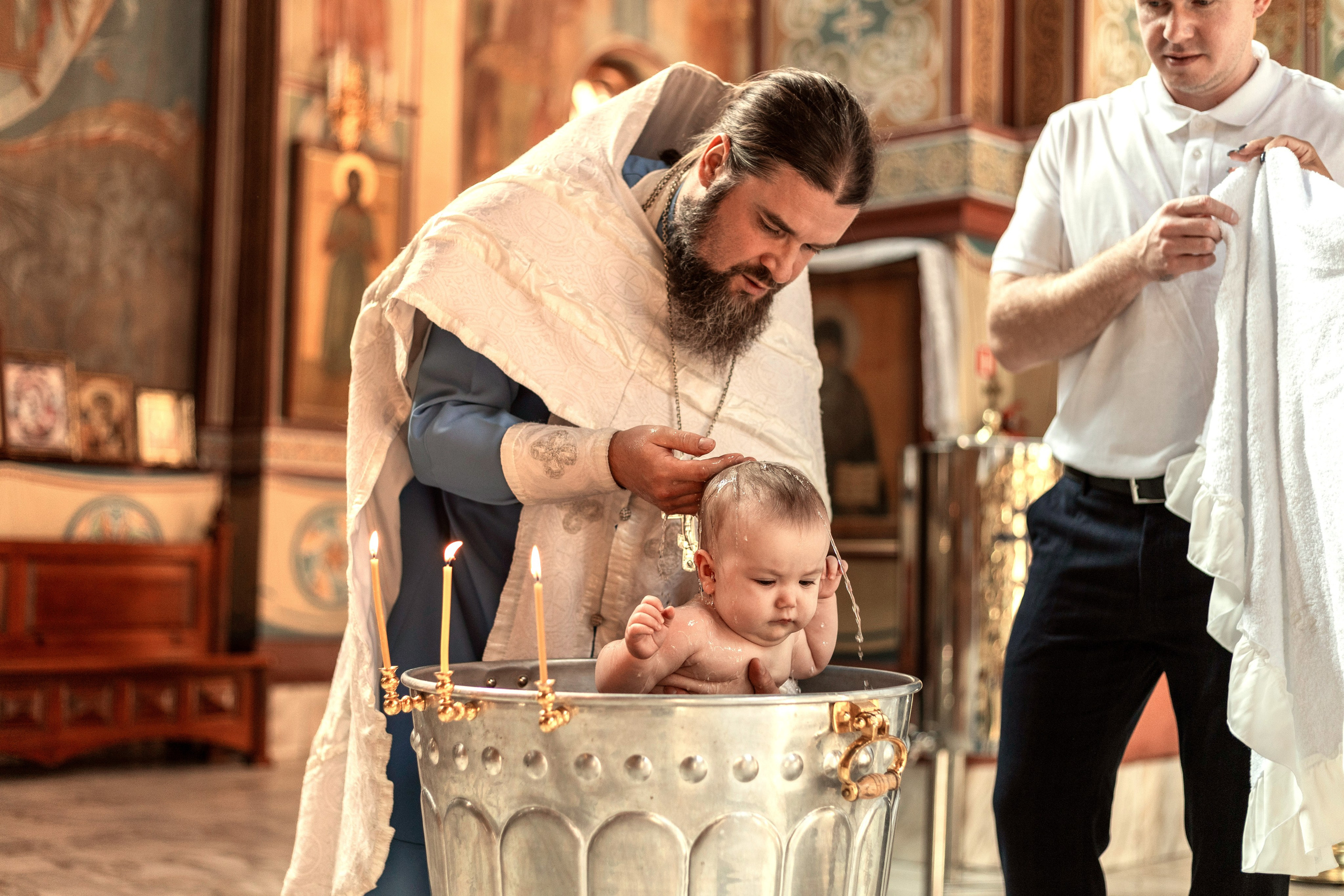 Таинство Крещение Евсевии. ТОП Фотограф на Крещение и Венчание Железногорск Алексей Мещеряков