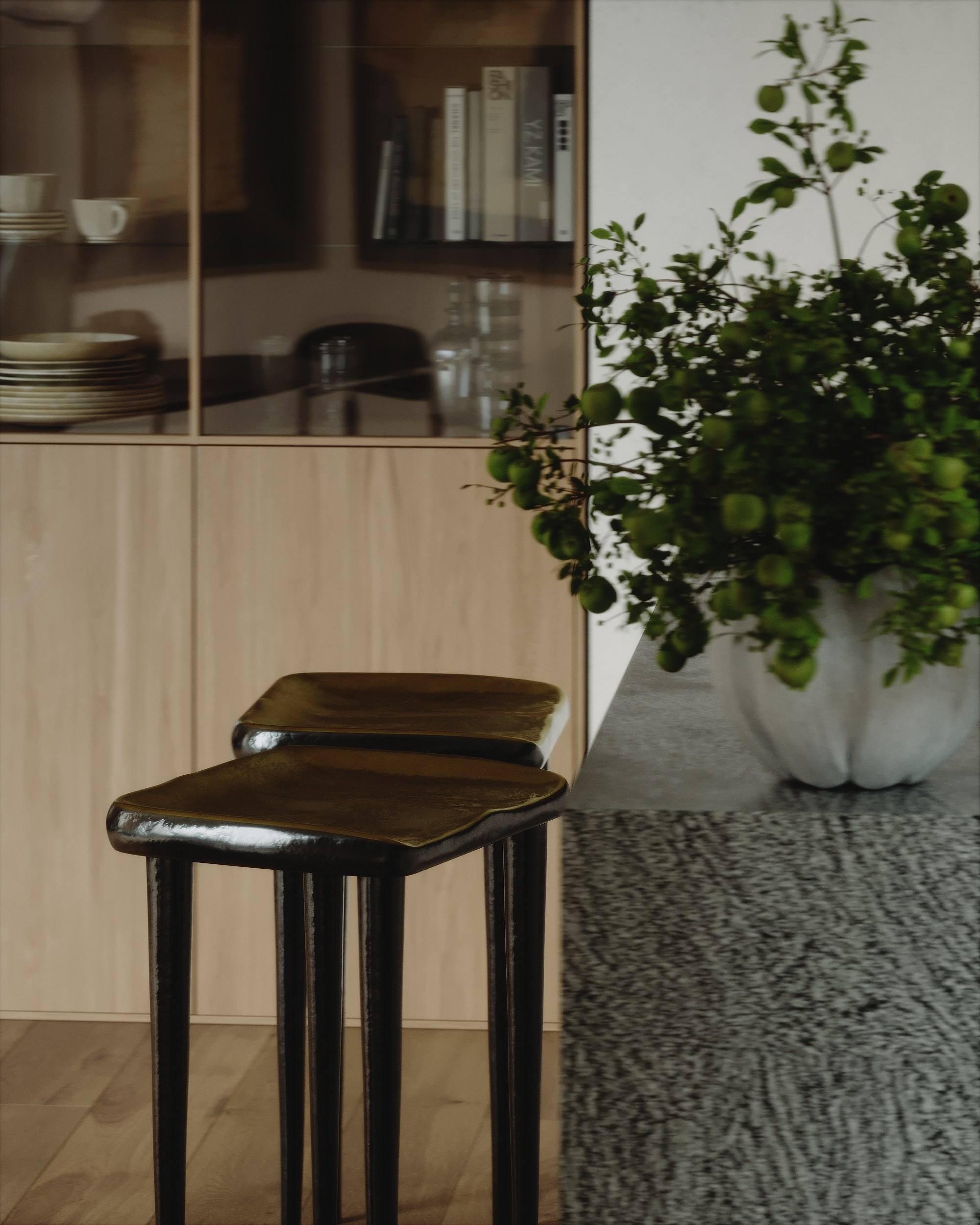 Кухня-гостиная_44 м2. 3d визуализатор Валерия Романова