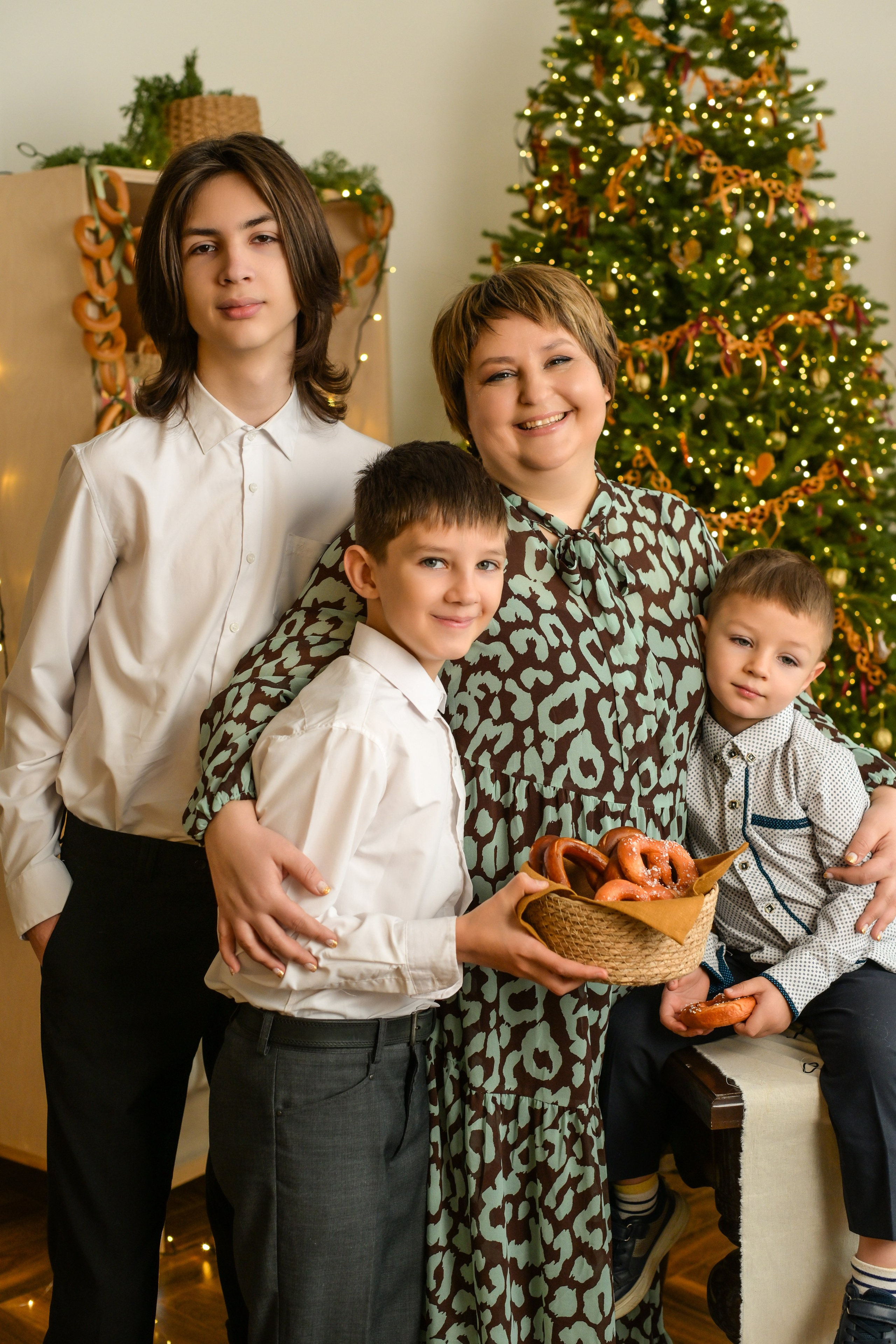 Семья Ольги новогодняя съемка