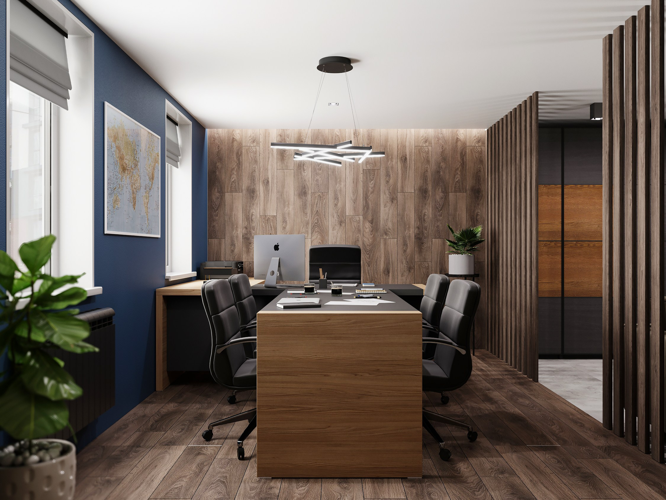 Визуализация офиса 29 m². Заказать 3d визуализацию интерьеров — Дарья Веденёва