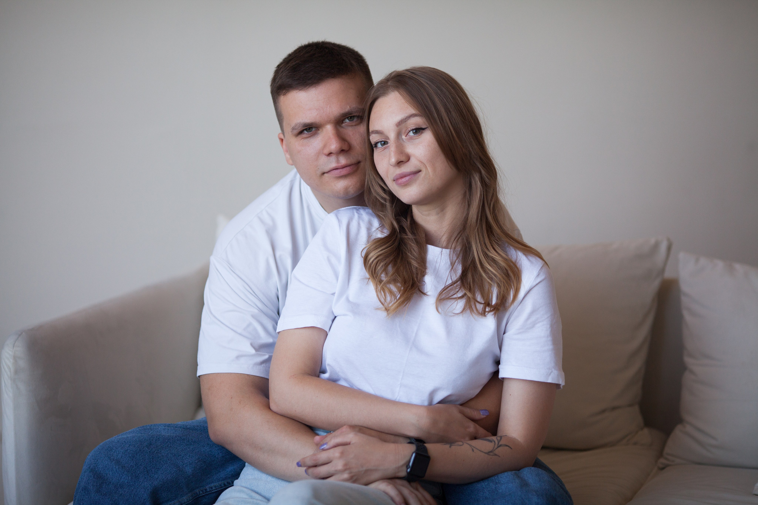 Женя и Кристина минимализм. Семейный и детский фотограф в Краснодаре Брусилова Марина