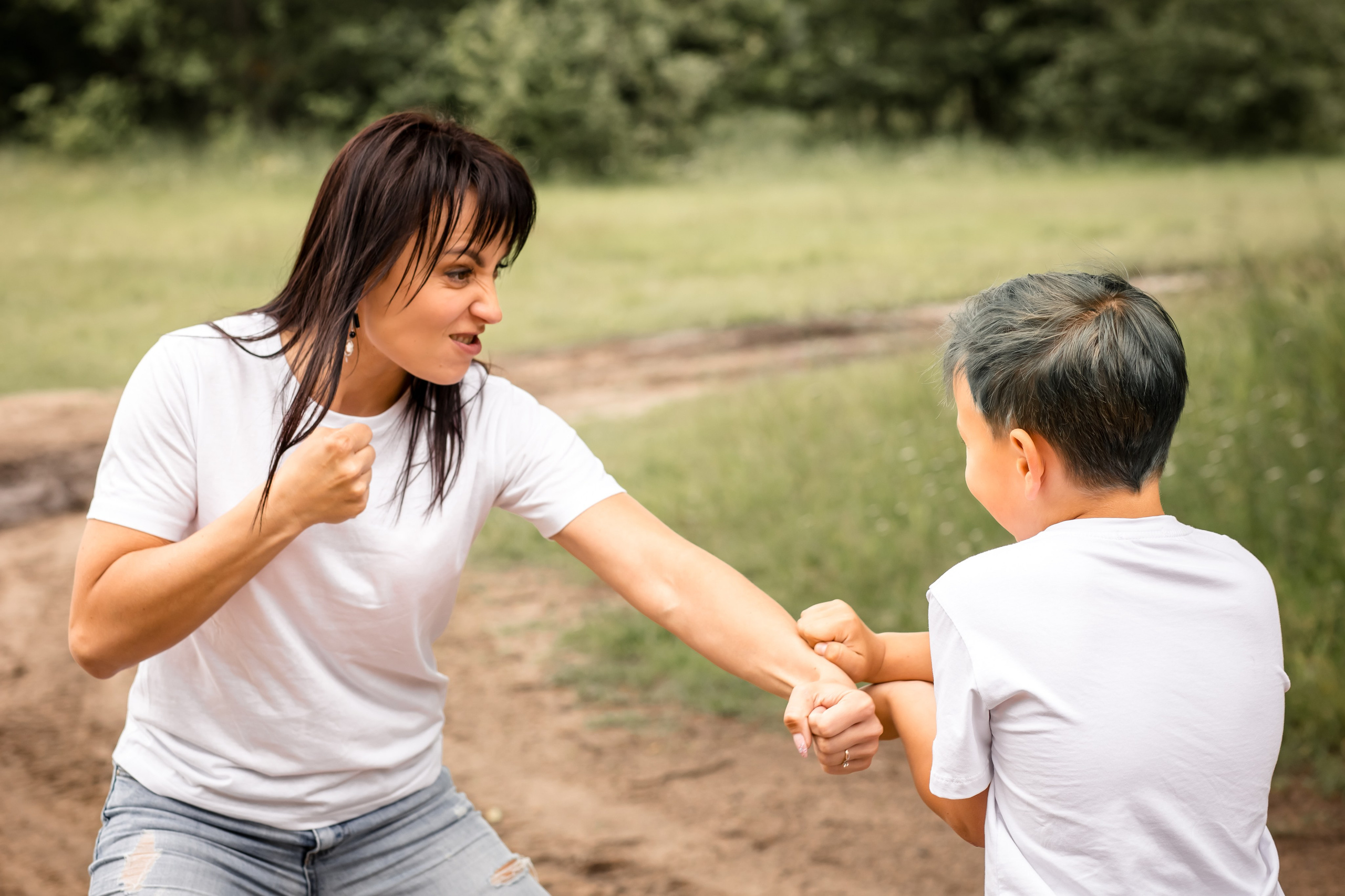 Катя с детками