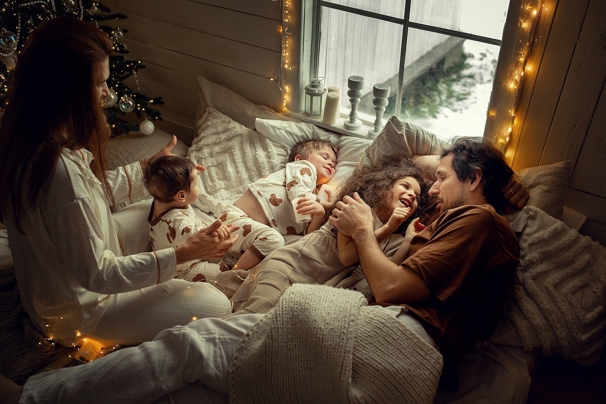 Очень уютная новогодняя съемка на даче. Tatyana Nadezhdina Family photographer