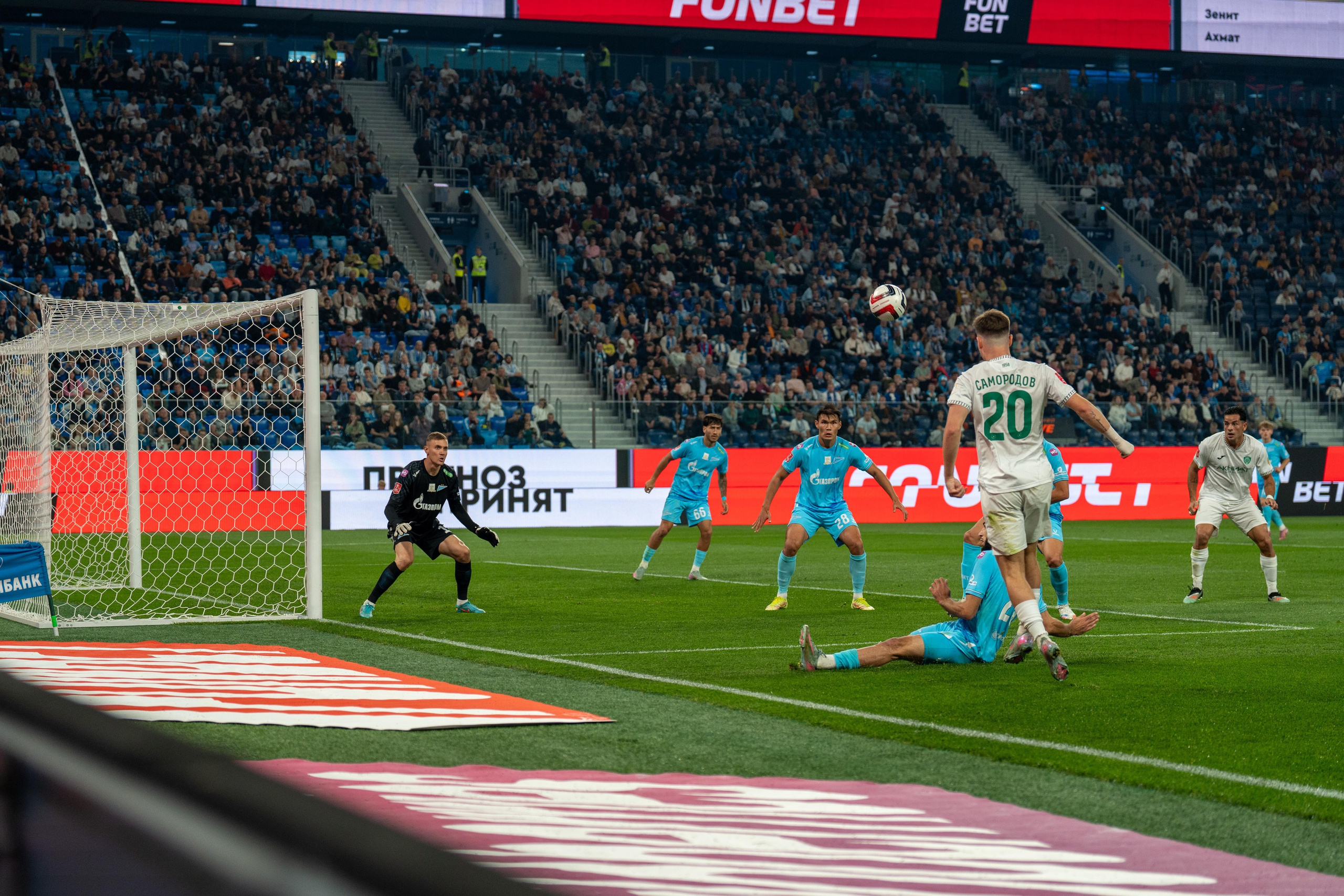 Матч Зенит – Ахмат на Газпром Арене, спортивный фотограф СПб