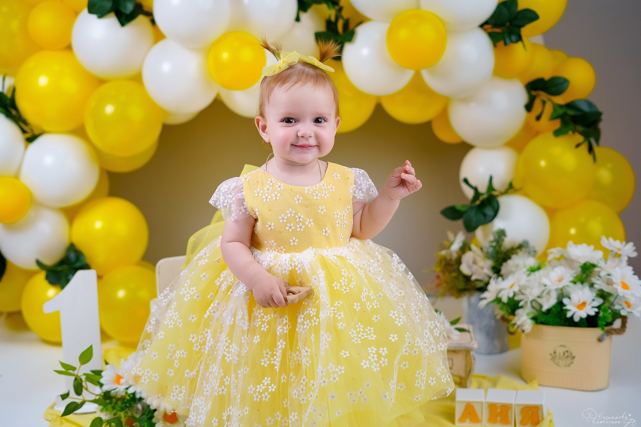 Шары к тарифу «годик эксклюзив». Фотограф новорожденных в г. Павлово Беспалова Екатерина