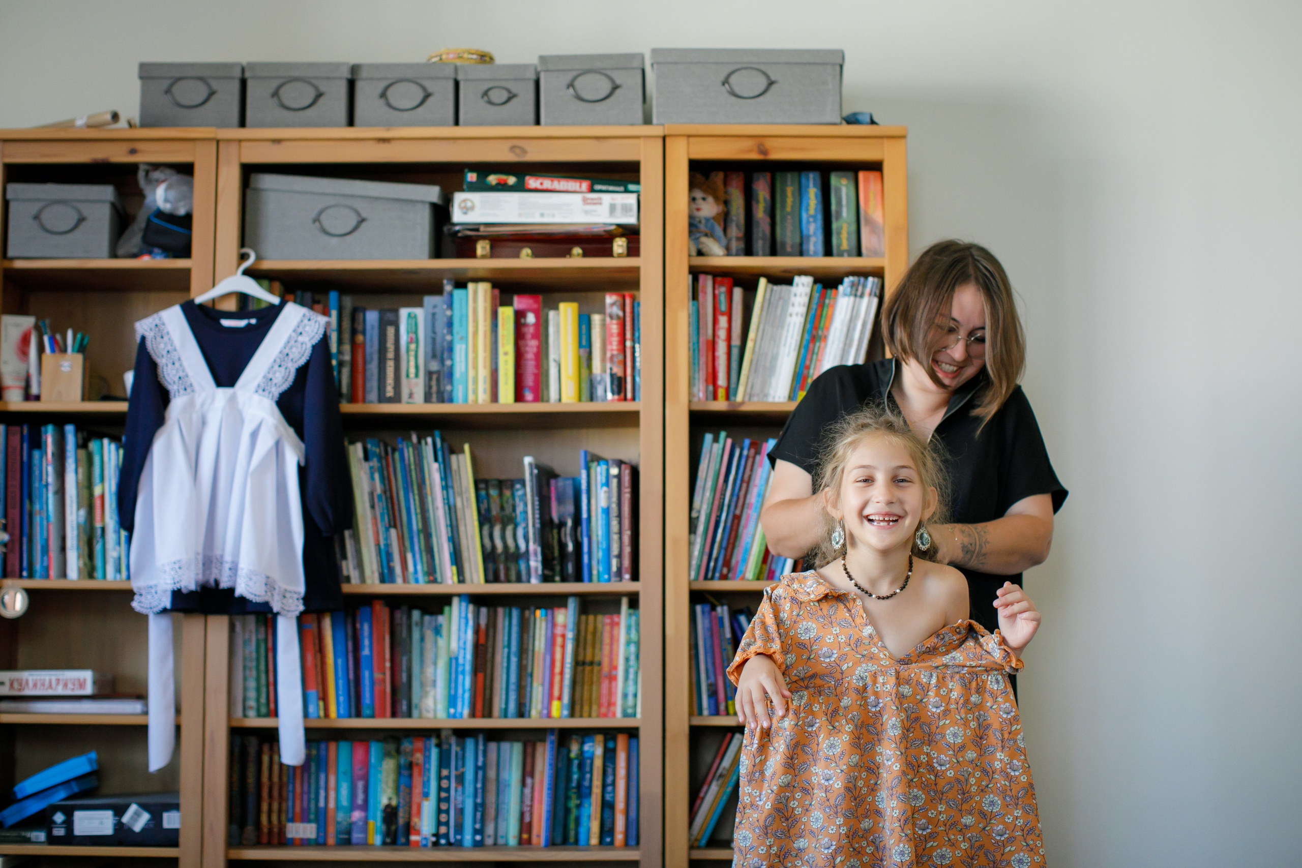 Первоклашка. Как Нюсю в школу провожали. Школьные альбомы, Семейные съемки, Портреты, Фотограф Елена Кузнецова