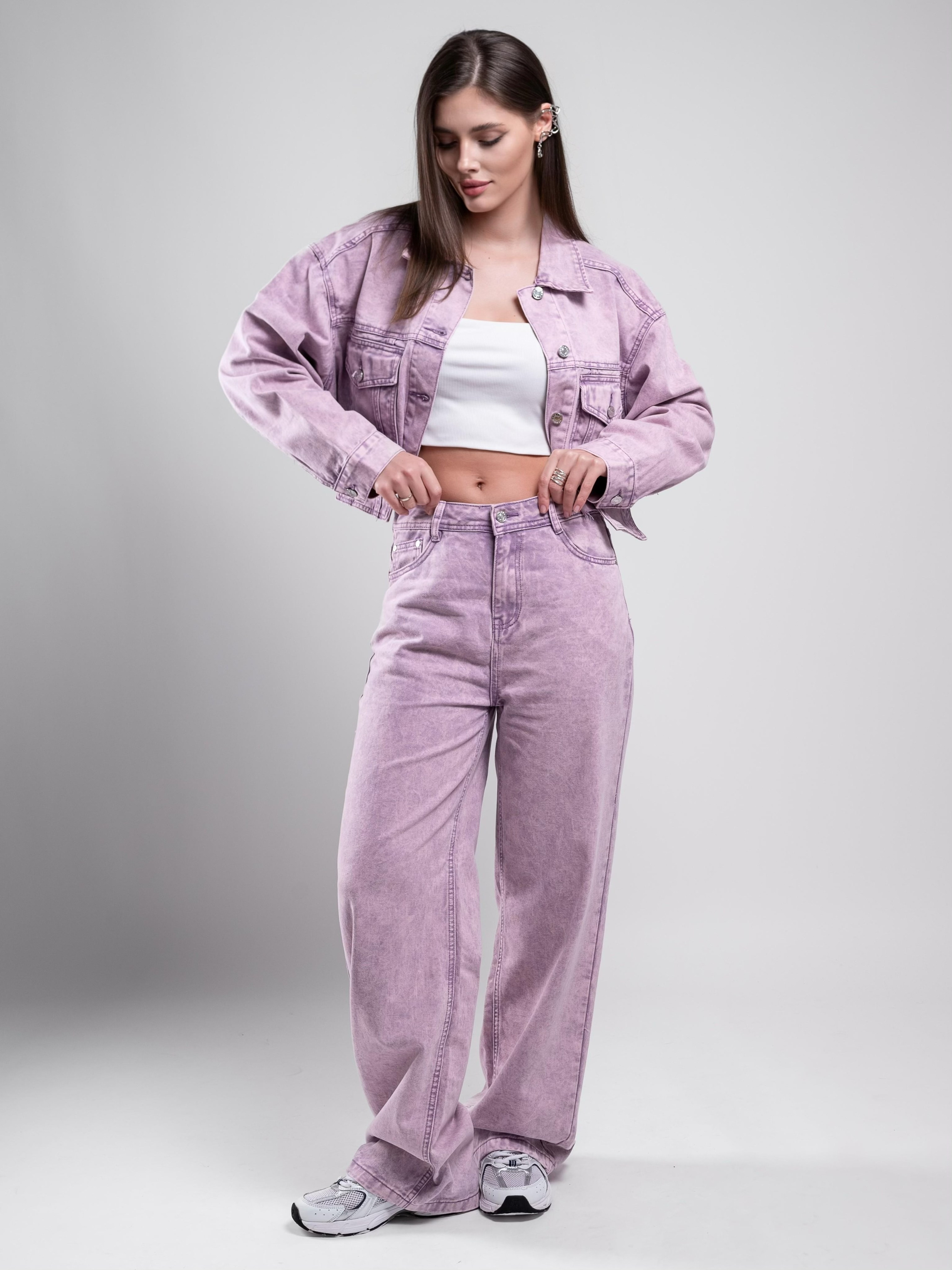 Джинсовые костюмы две модели. Предметный фотограф, фото для маркетплейсов Пятигорск, КМВ