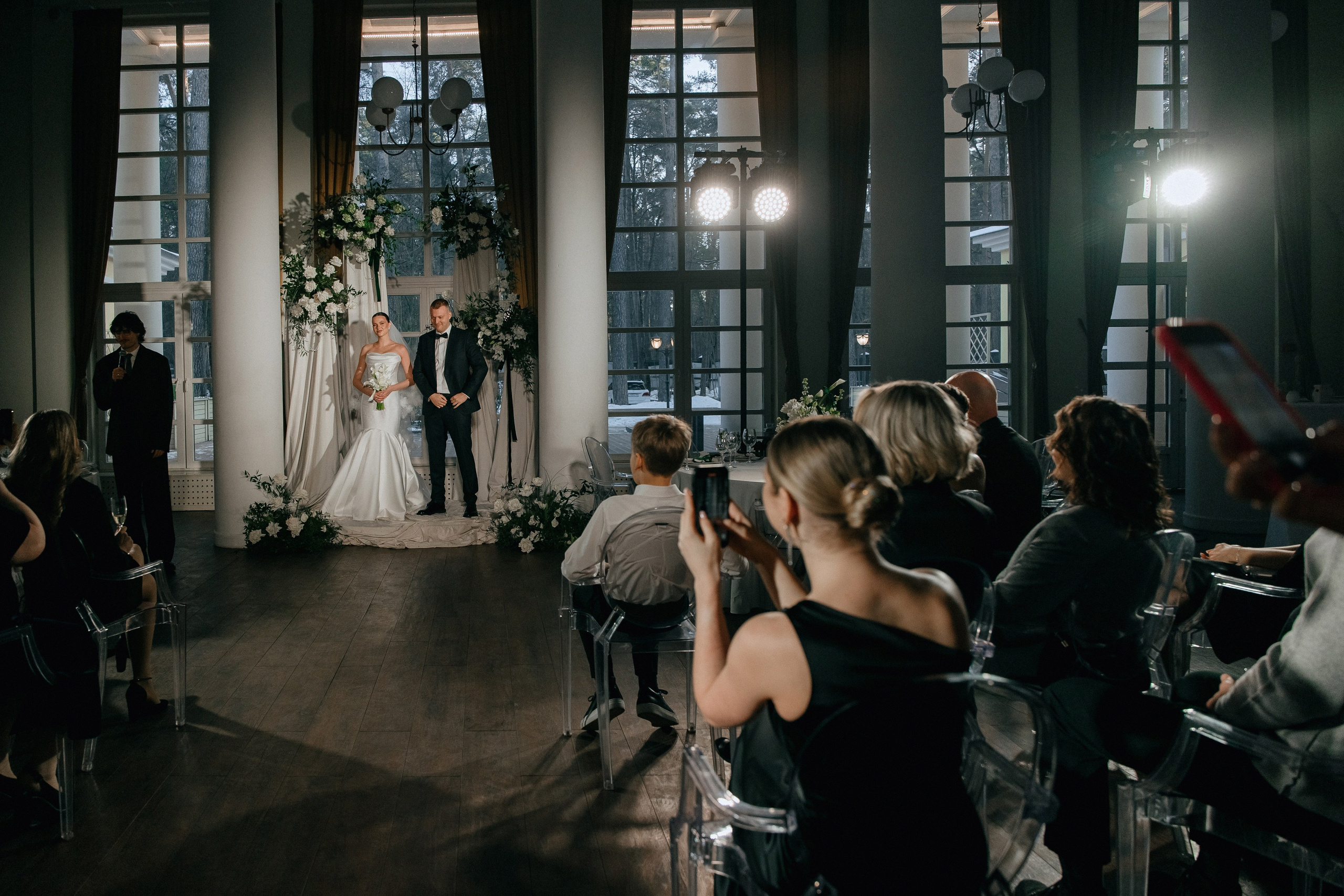 Свадебный банкет на вилле Политика. Свадебный фотограф Москва