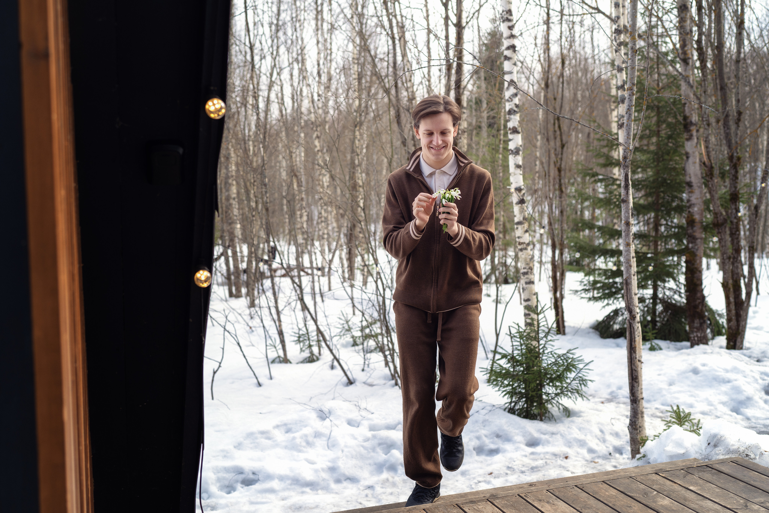 Фотосессия с подснежниками. Семейный фотограф Новая Рига (Звенигород, Истра) Евгения Литовченко