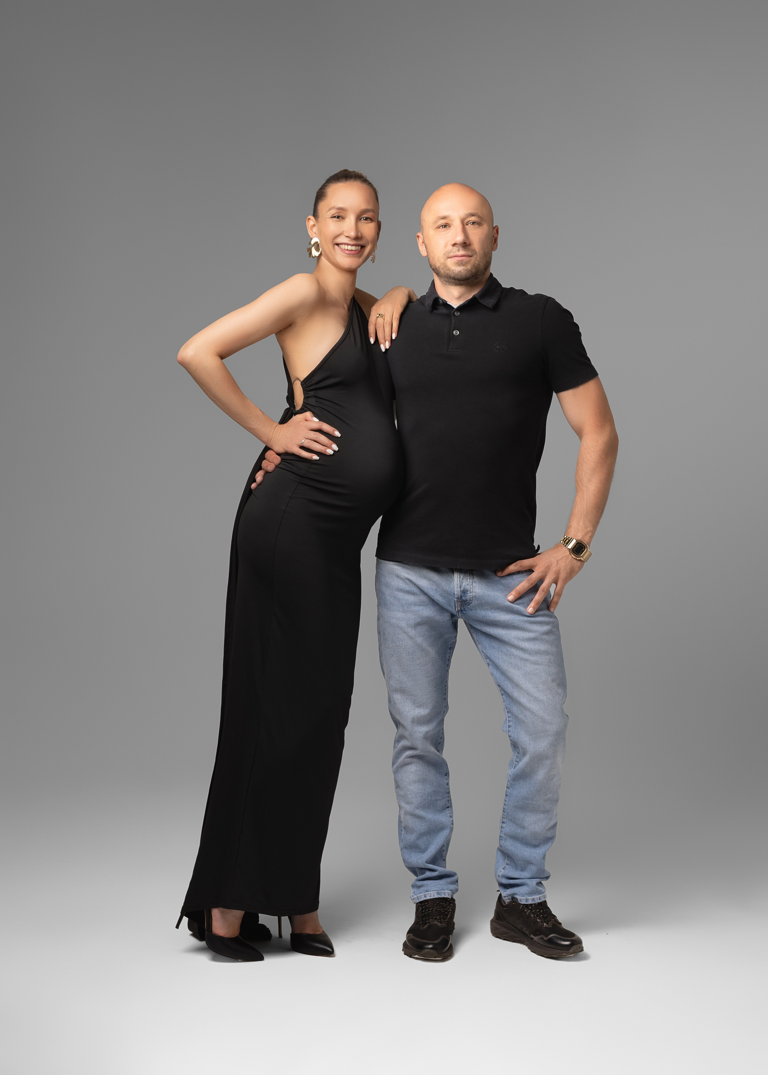 Пётр и Марина — фотосессия беременности, семейная фотосессия. Анастасия, Фотограф женского портрета и беременности в стиле vogue