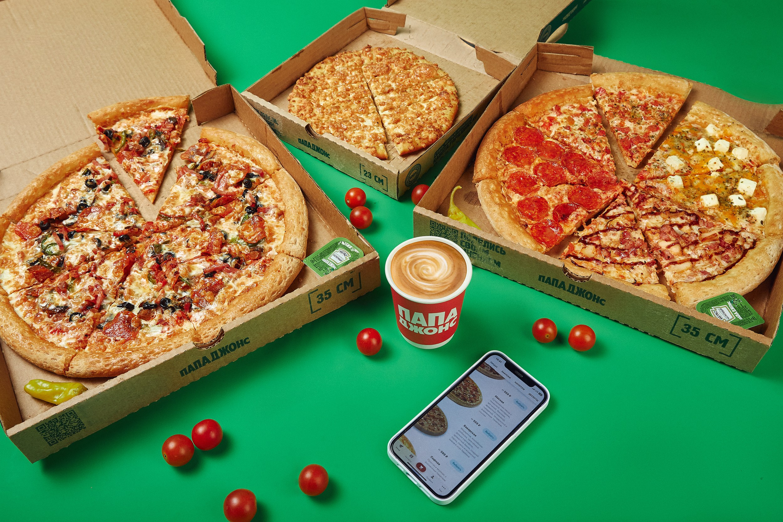 Съёмка для сети ресторанов «Папа Джонс»