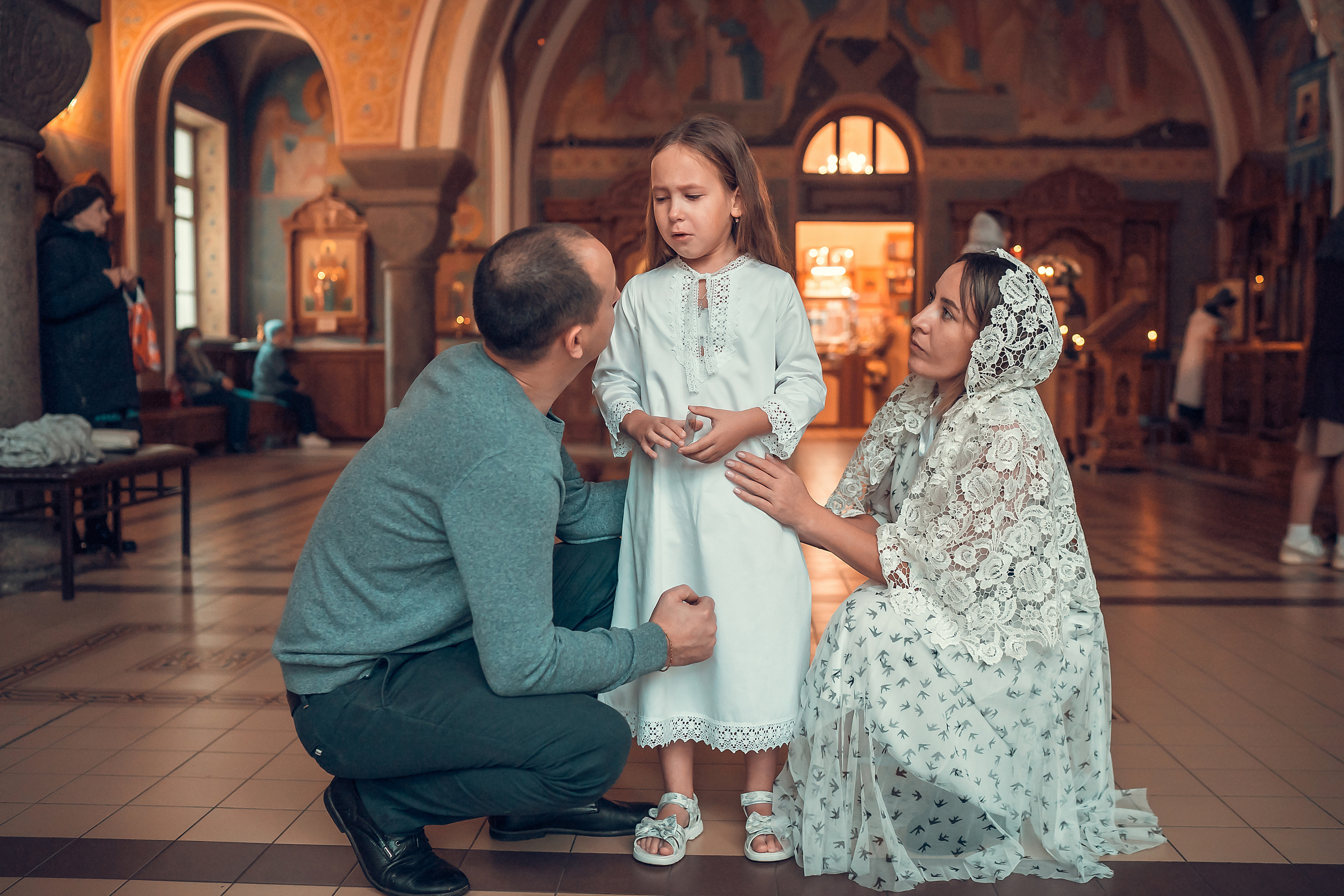 ТАИНСТВО КРЕЩЕНИЯ КАРИНЫ ХРАМ ИОАННА ПРЕДТЕЧИ. Фотограф на Крещение и Венчание в Красноярске Рамазанова Юлия