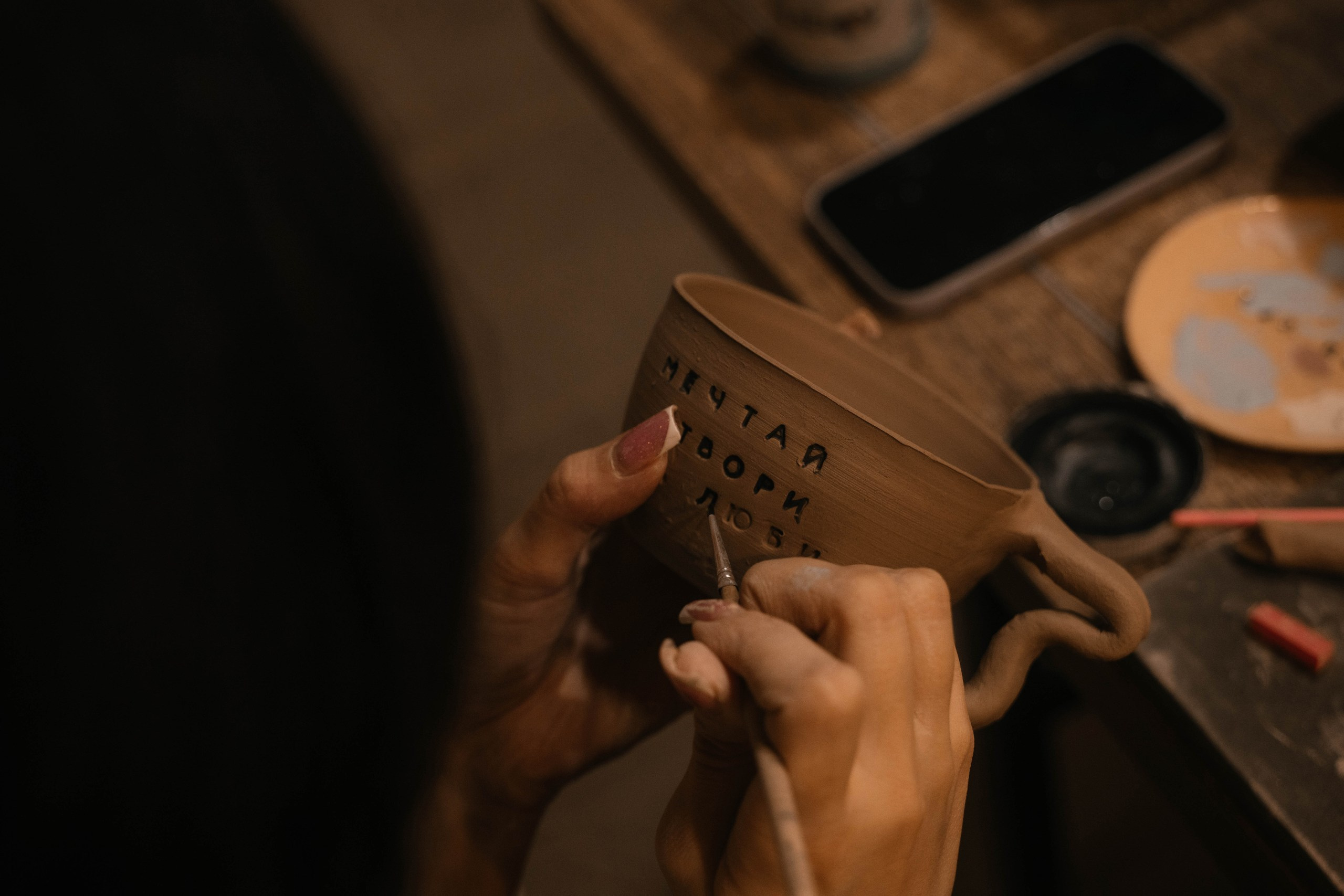 День рождения в гончарной мастерской. Свадебный, семейный фотограф в Рязани Лена Брант