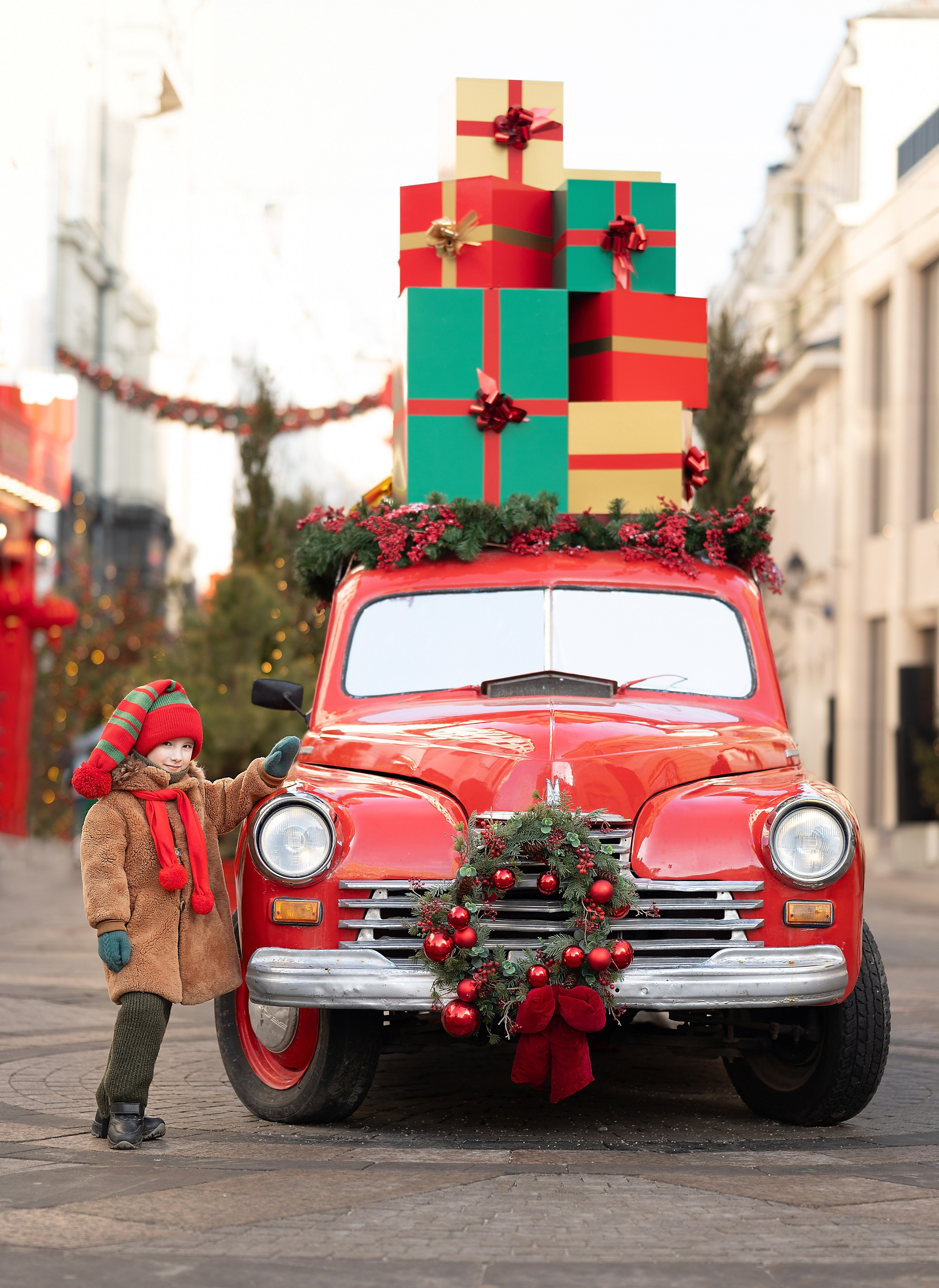 Новогодняя прогулка по Москве. Детский и семейный фотограф г. Москва Оксана Катаджи