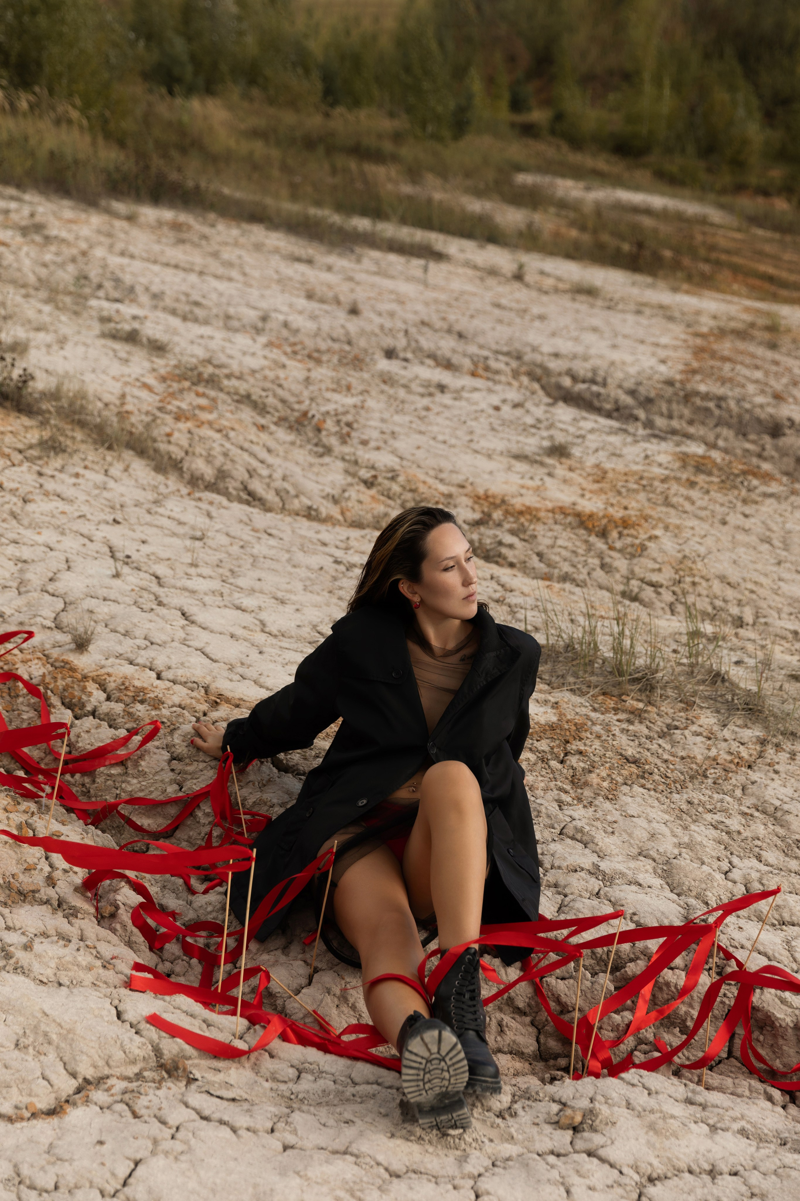 Александра «Red ribbons». Фотограф Мария Щеголькова. Чувственный женский портрет