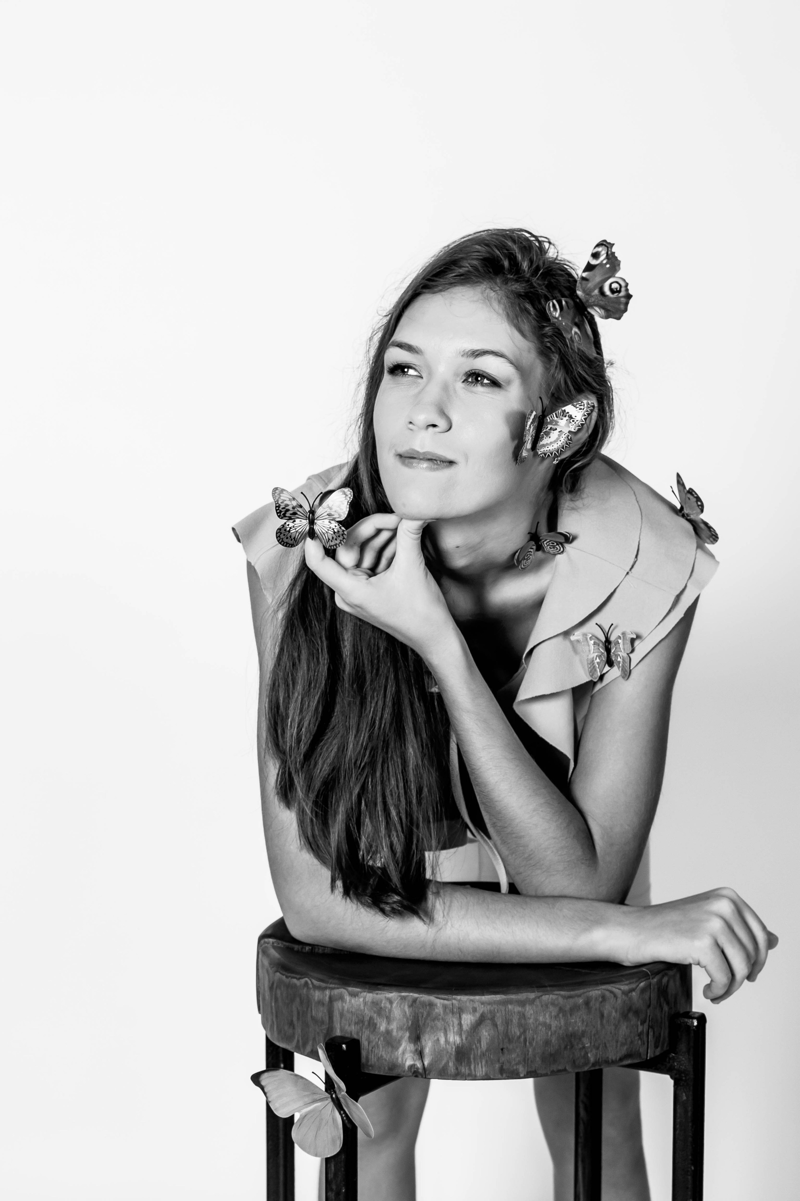 Анна. Бабочки. Студийная съемка. Екатерина Бикбаева фотограф, видеограф, медиа-продюсер