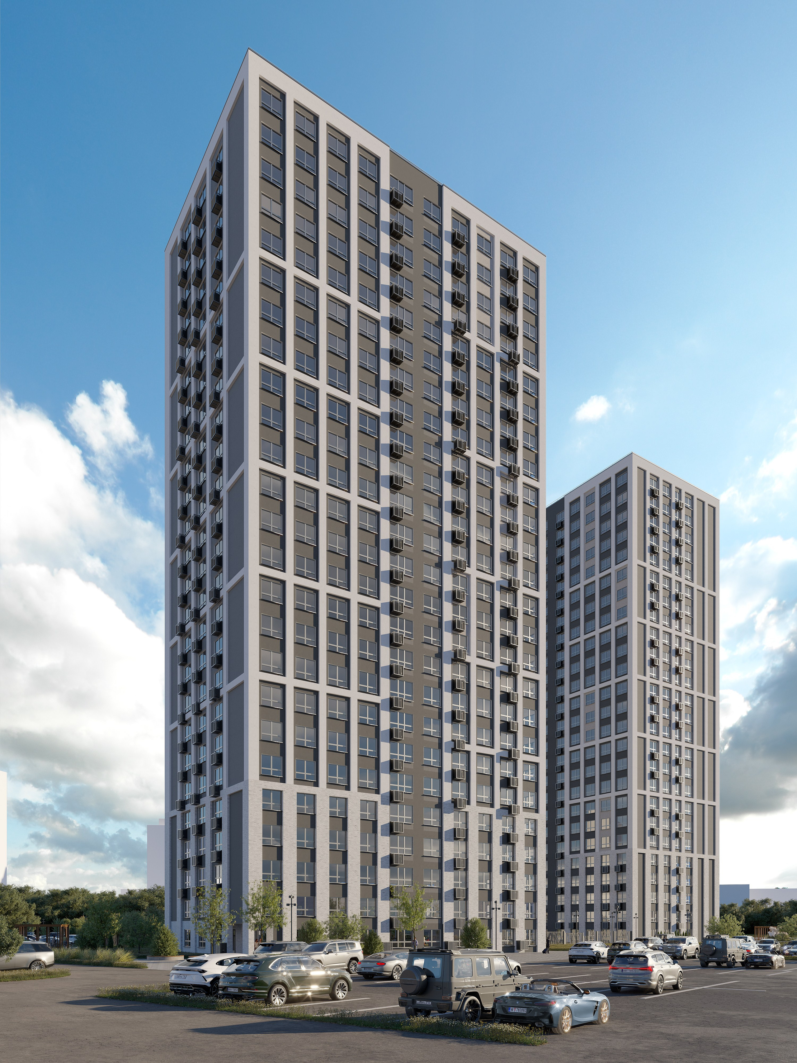 Реалистичная 3D визуализация ЖК "Патриот Парк". Современный подход к архитектуре и дизайну.