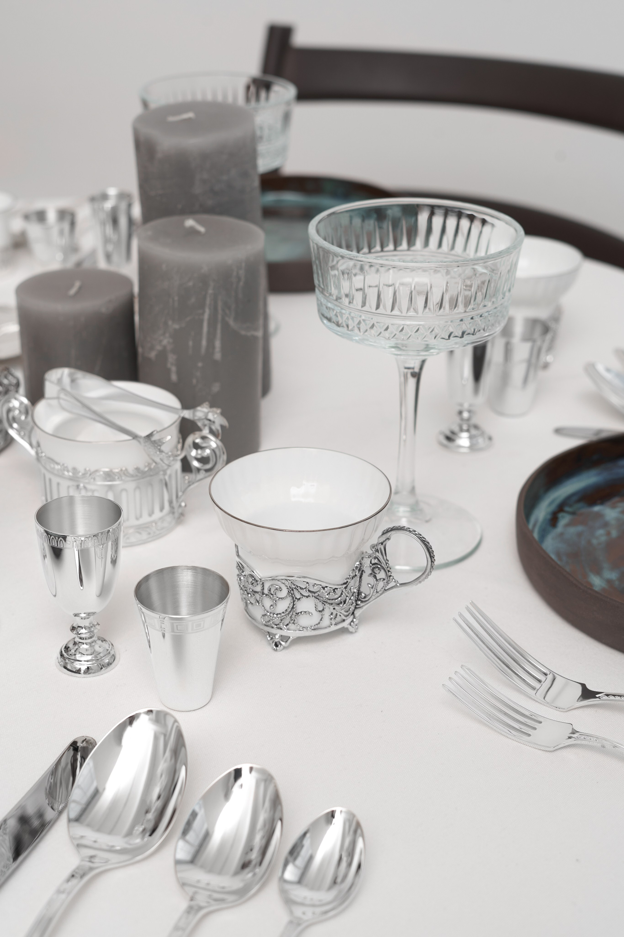 приборы столовые серебро