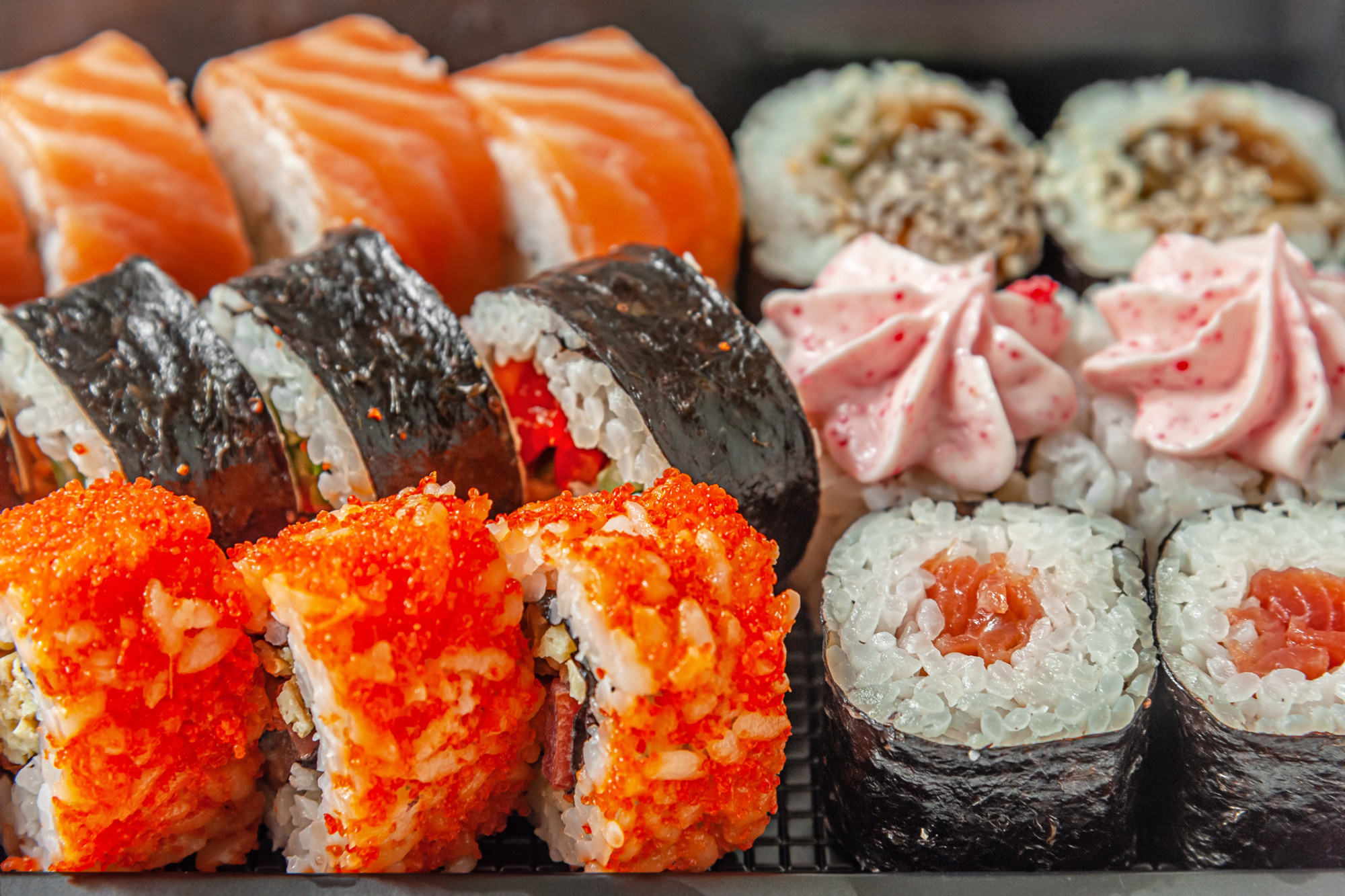 assorted japanese rolls 