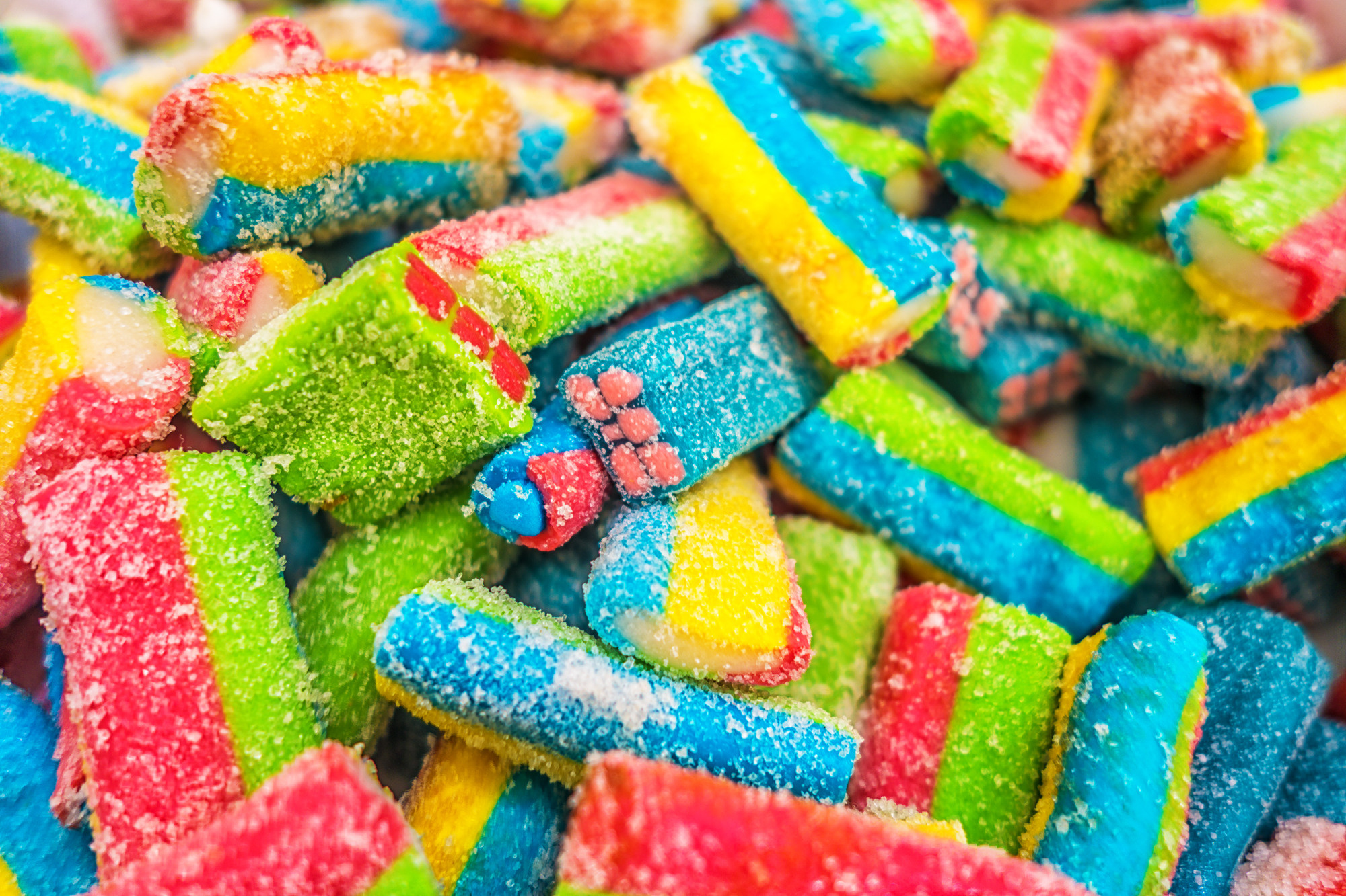 colorful chewing marmalades