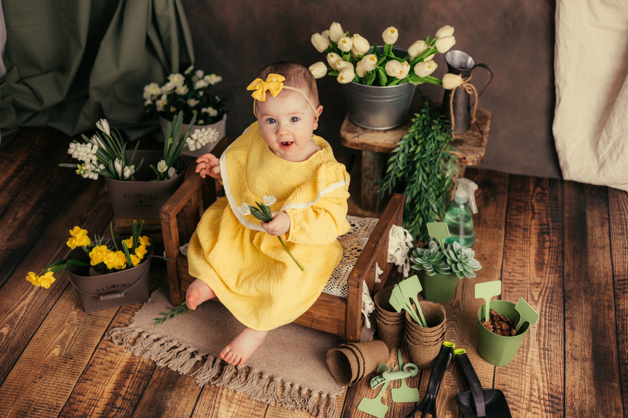 Цветочница. Фотограф новорождённых Екатерина Боброва. Ульяновск