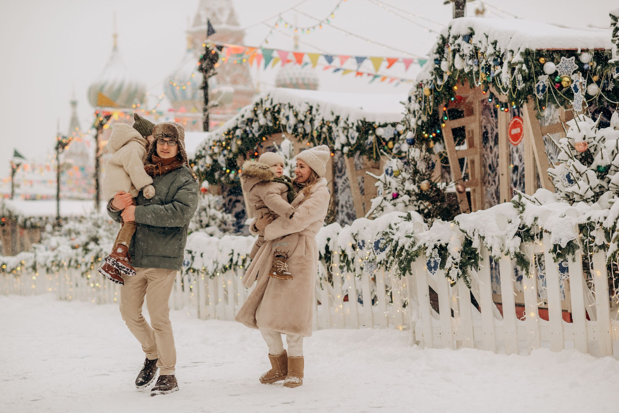 Новогодние фотосессии в центре Москвы. Семейный фотограф в Домодедово и Москве Елена Пичугина