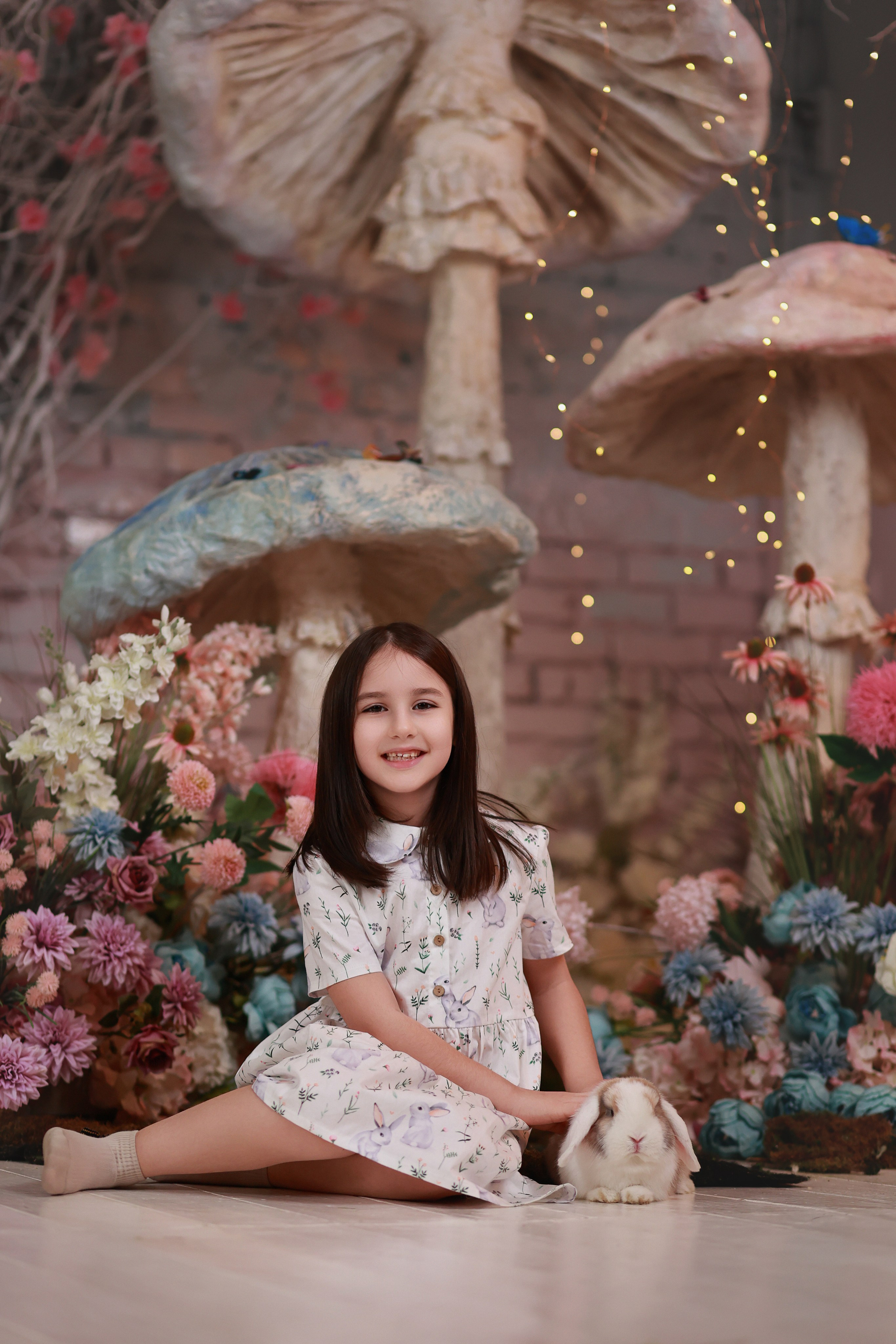 Фотопроект с козочкой и кроликами. Детский семейный фотограф Краснодар