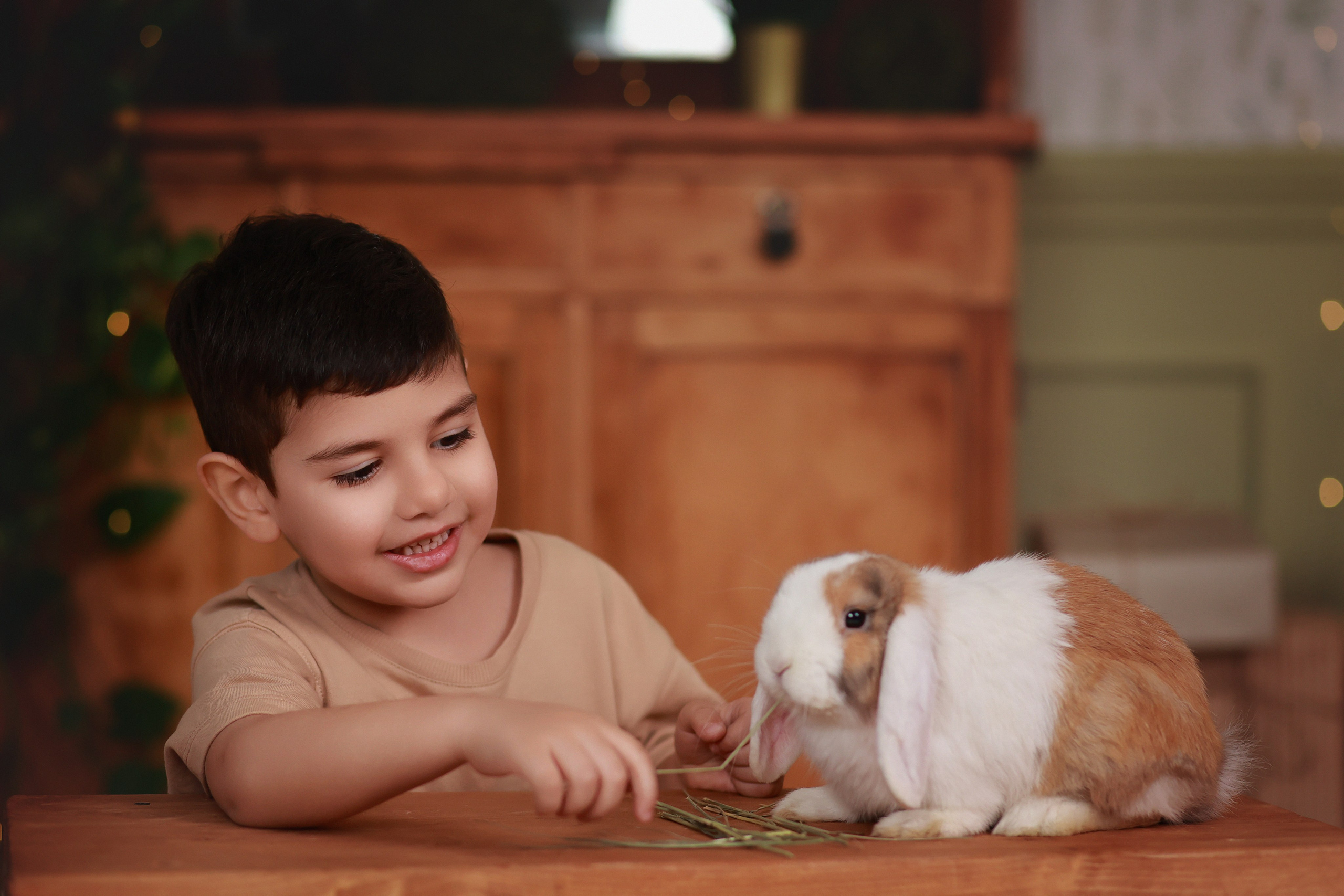 Фотопроект с козочкой и кроликами. Детский семейный фотограф Краснодар